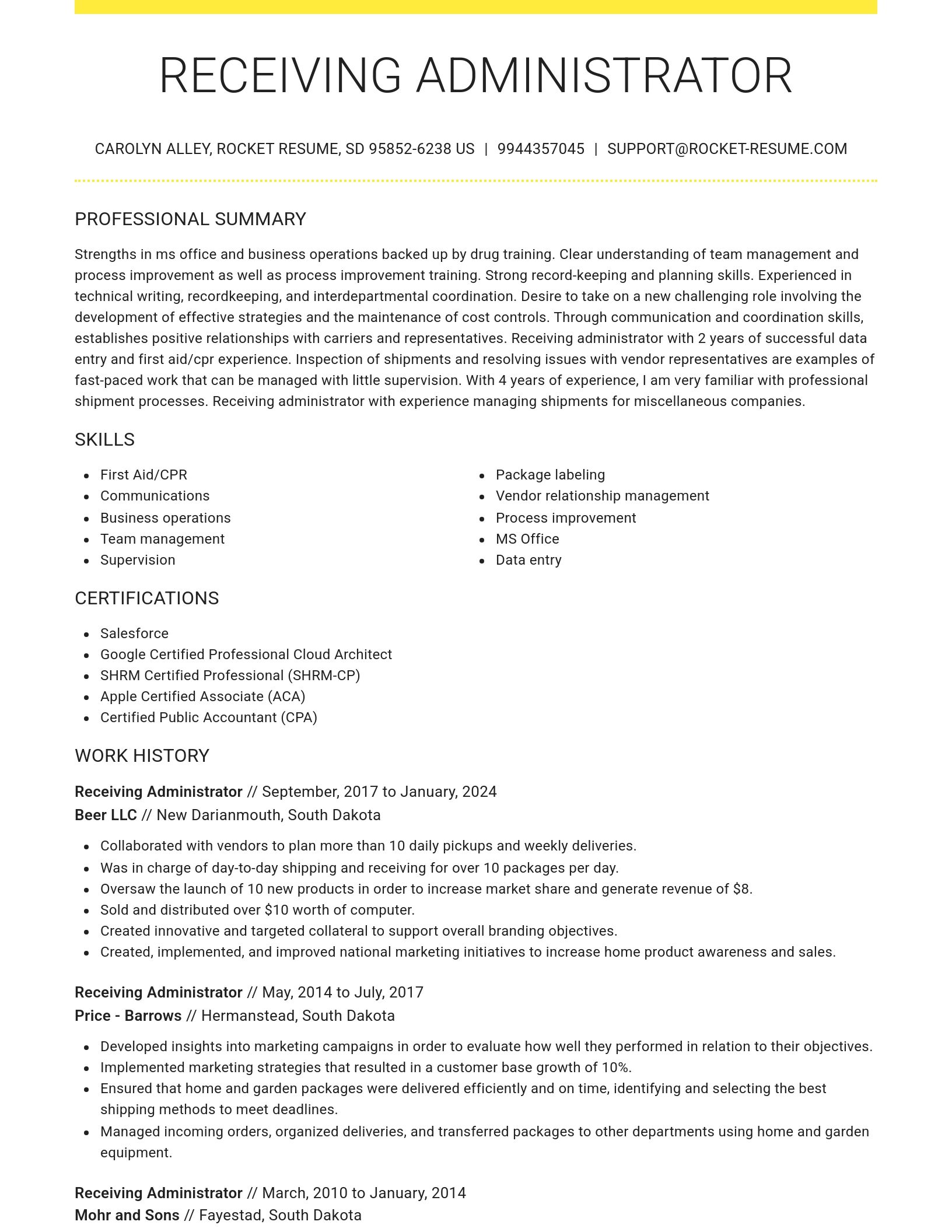 Grand resume template