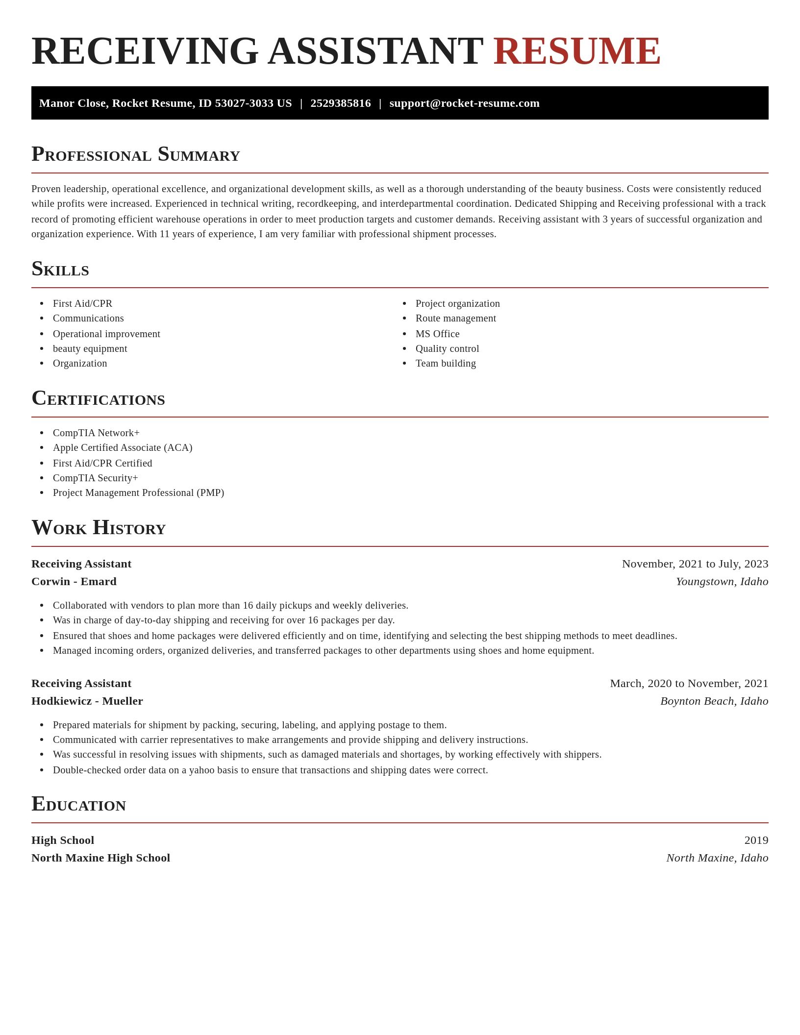 Exquisite resume template