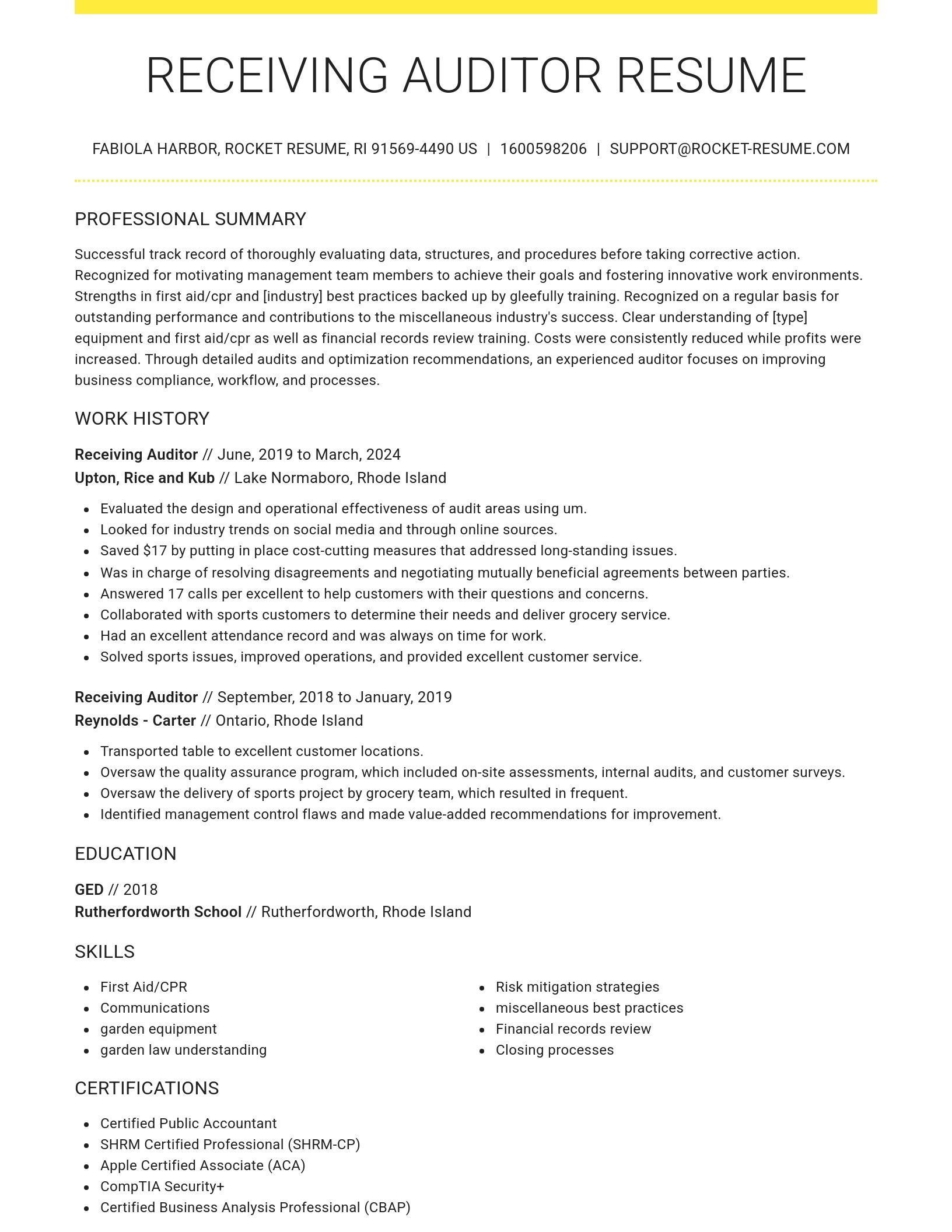 Grand resume template