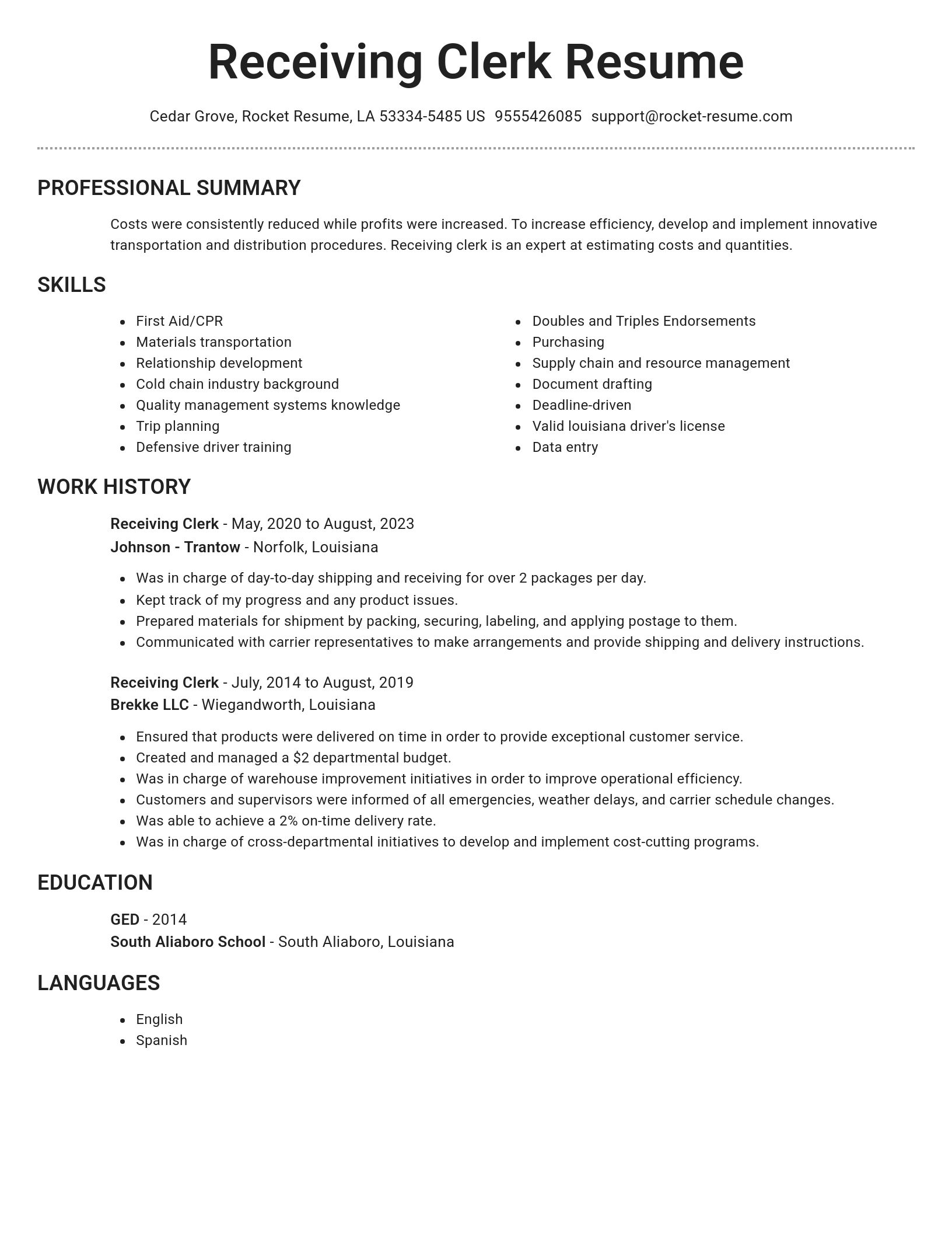 Brilliant resume template