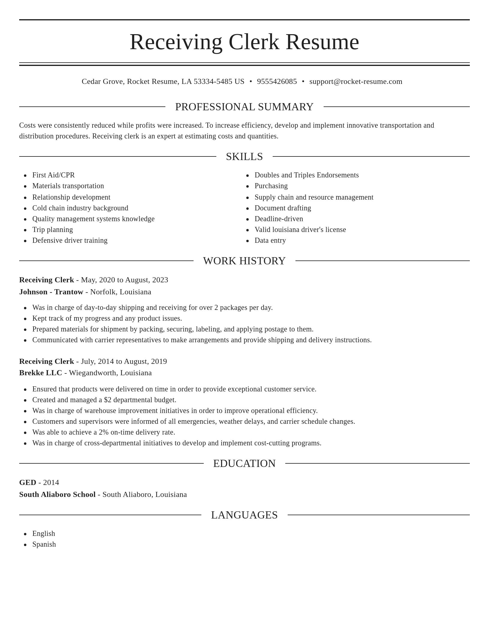 Elegant resume template