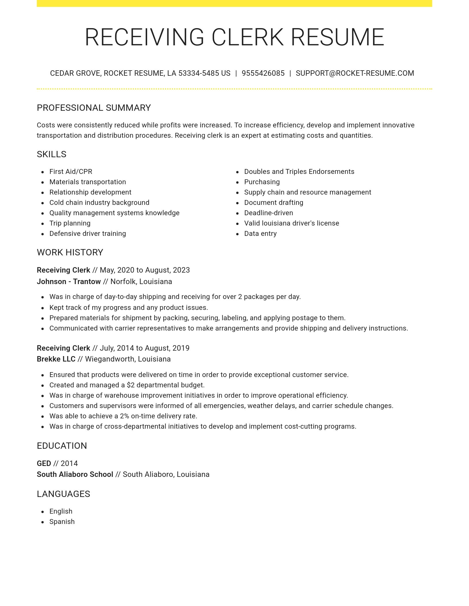 Grand resume template