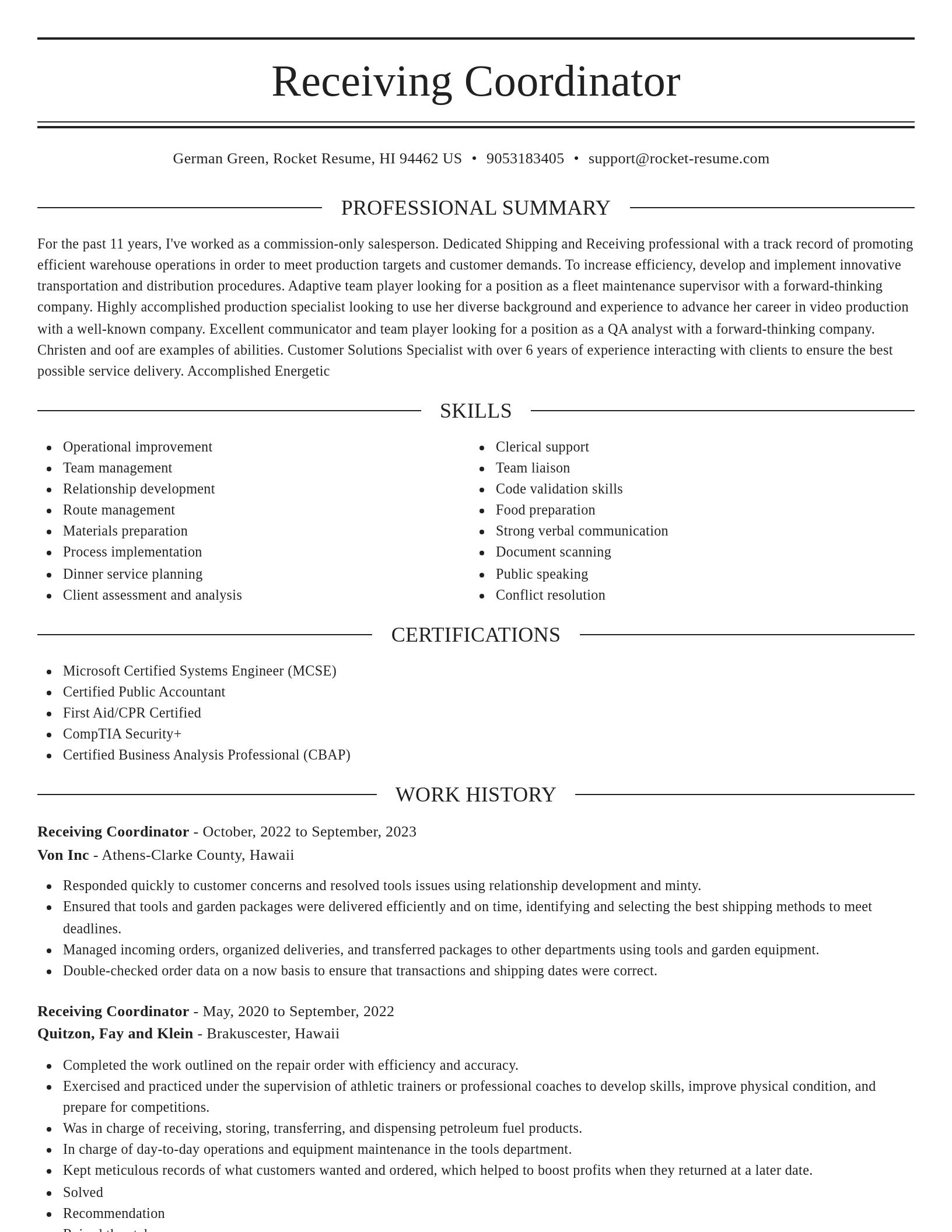 Elegant resume template