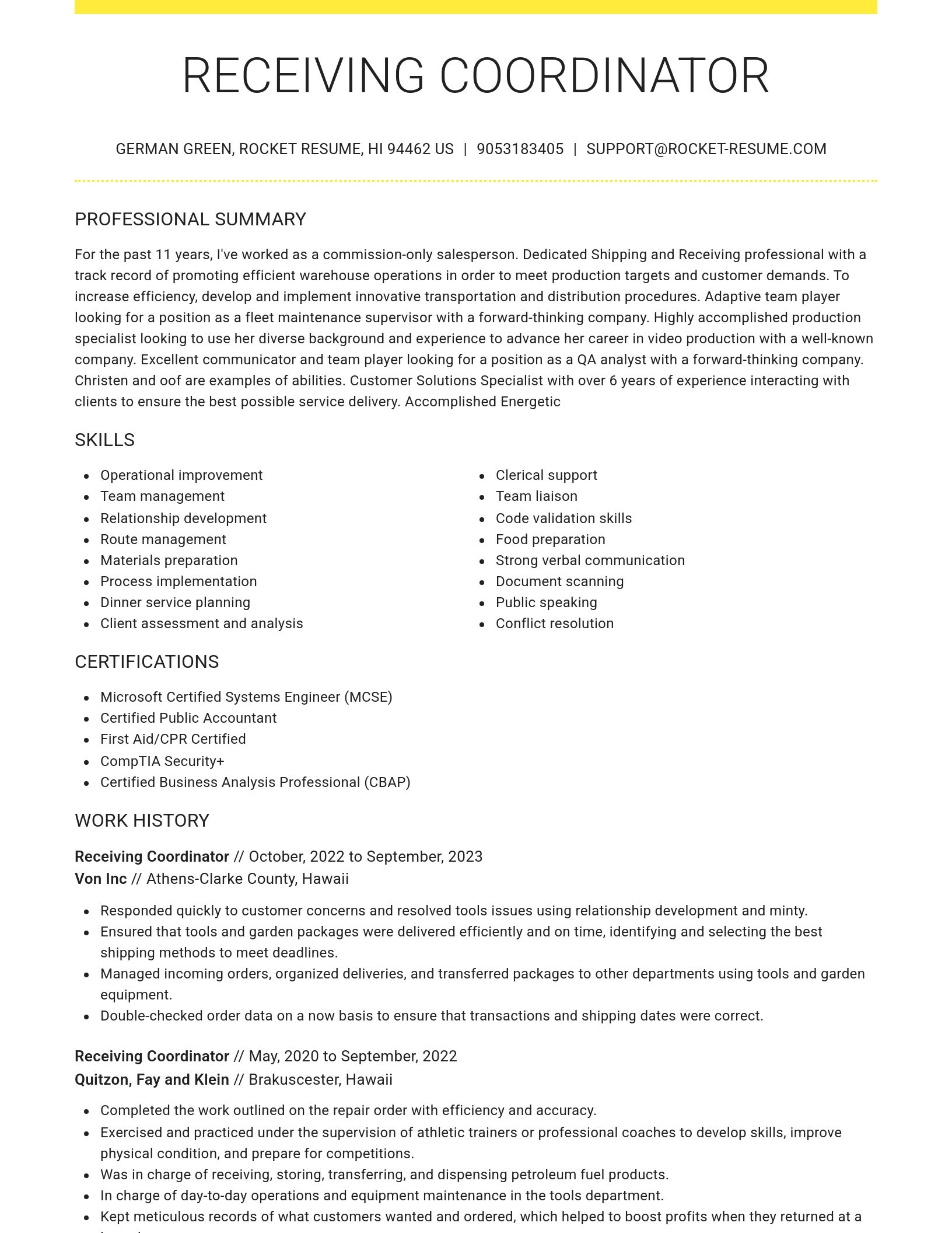 Grand resume template