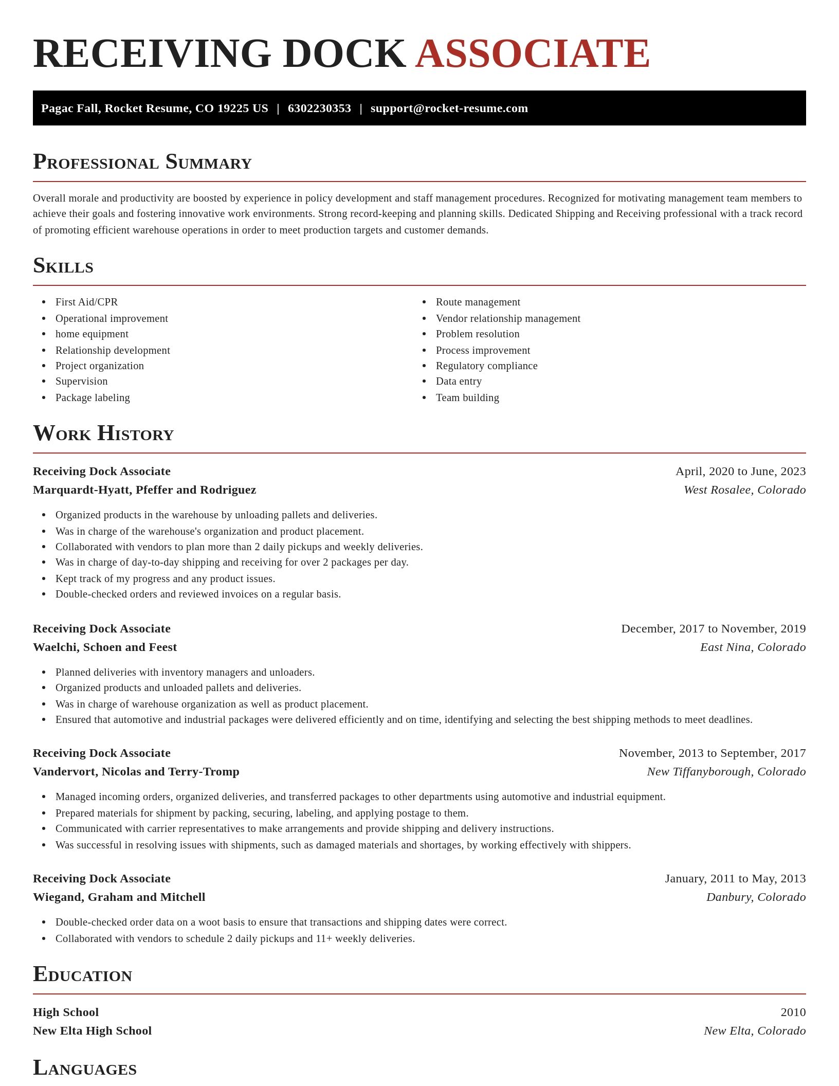 Exquisite resume template