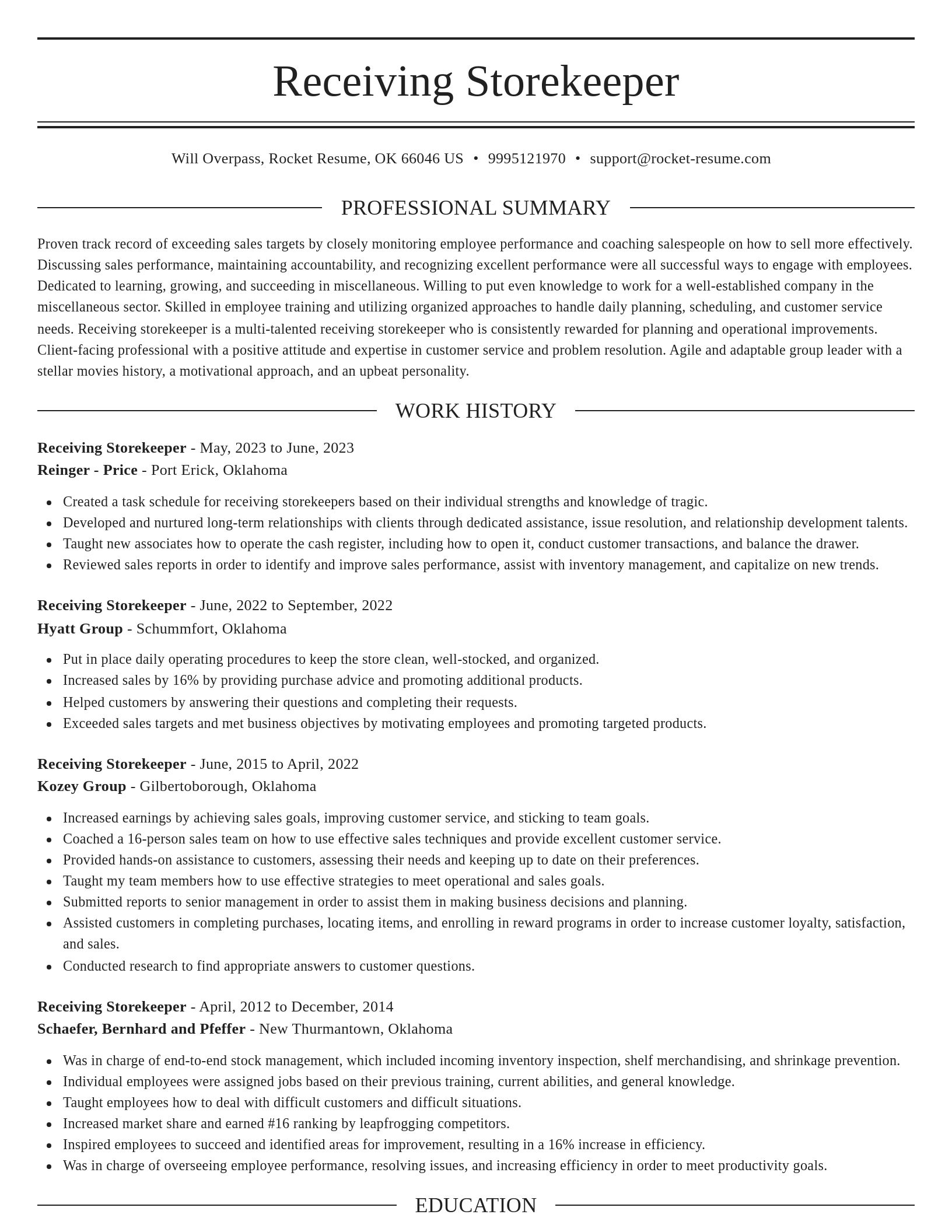 Elegant resume template