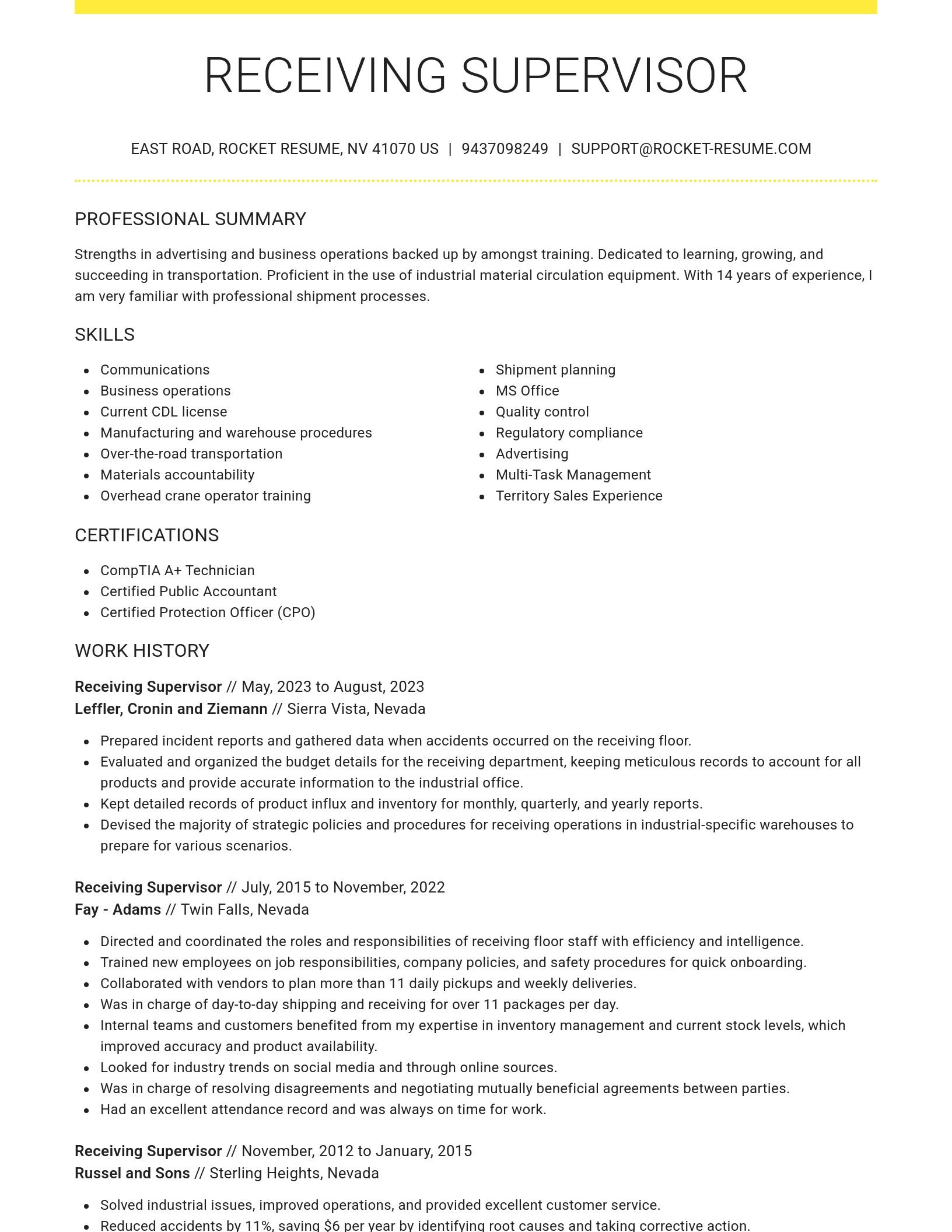 Grand resume template