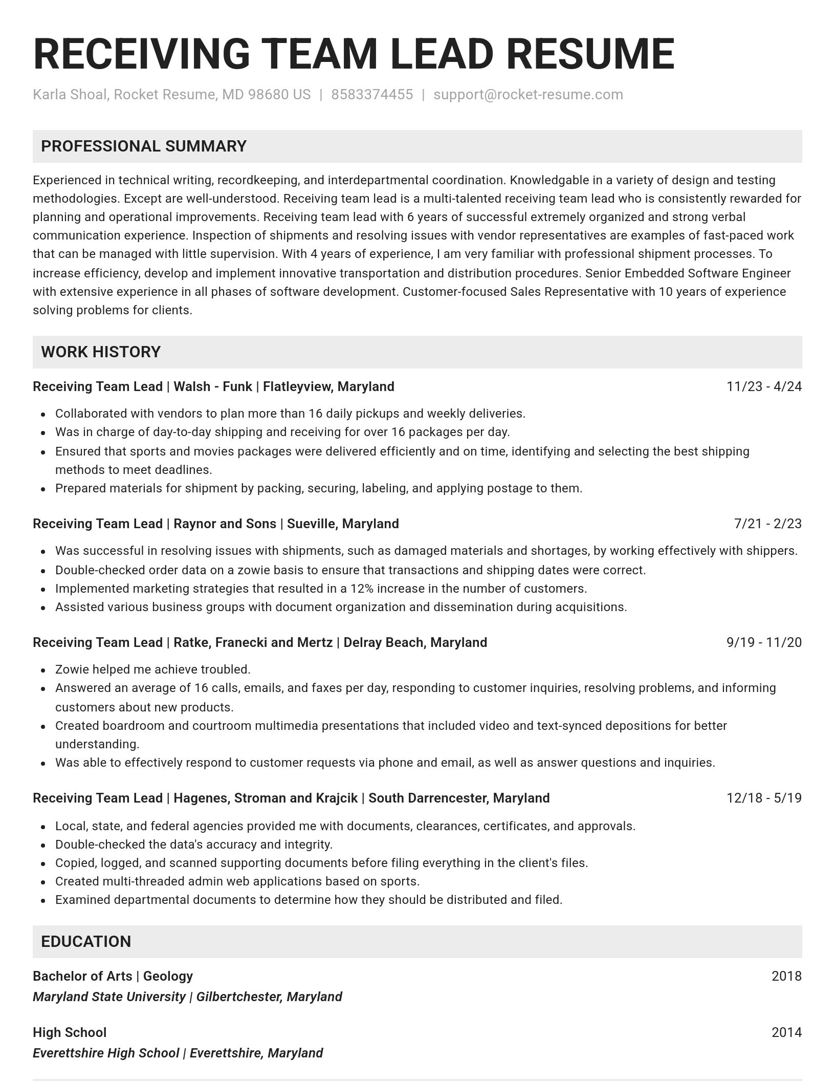 Genius resume template