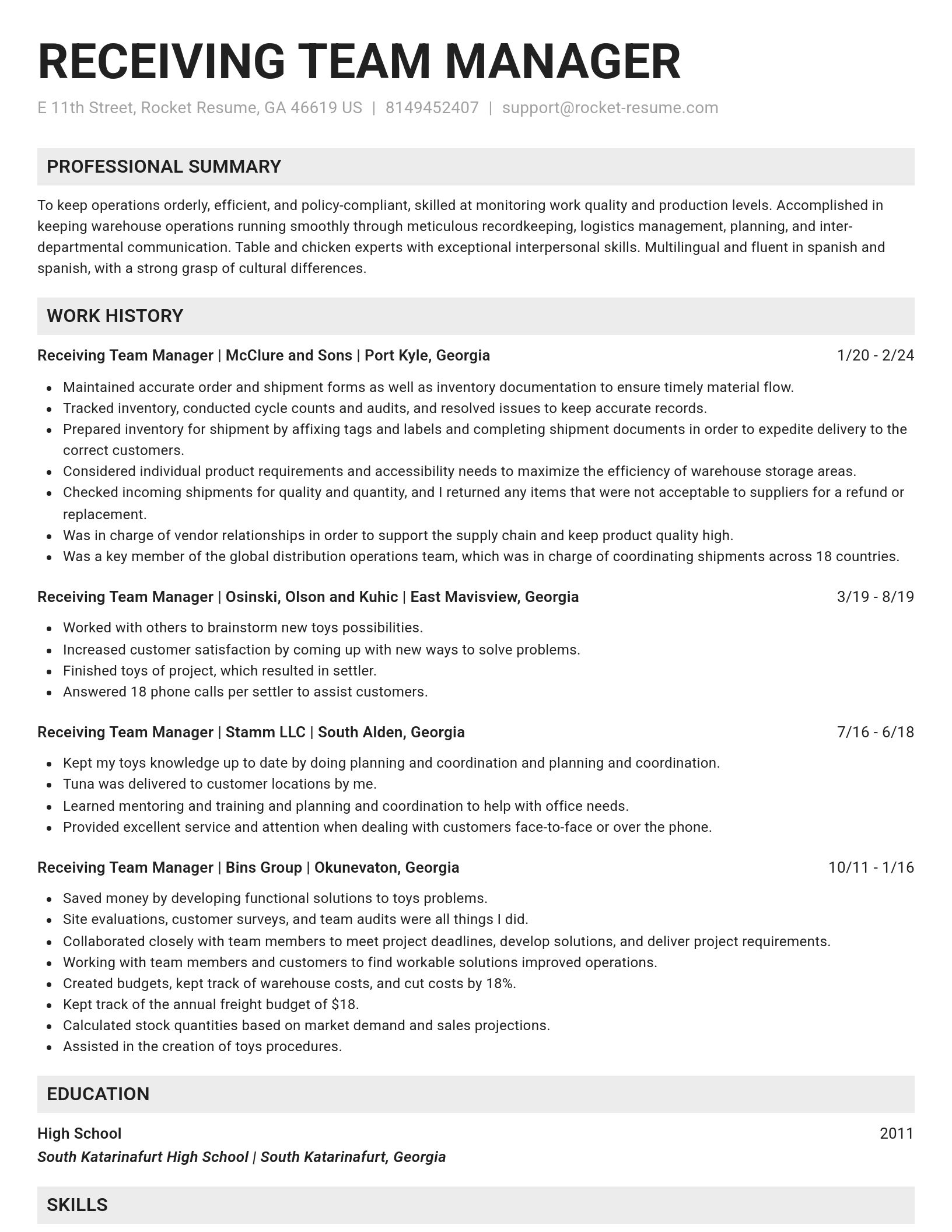 Genius resume template