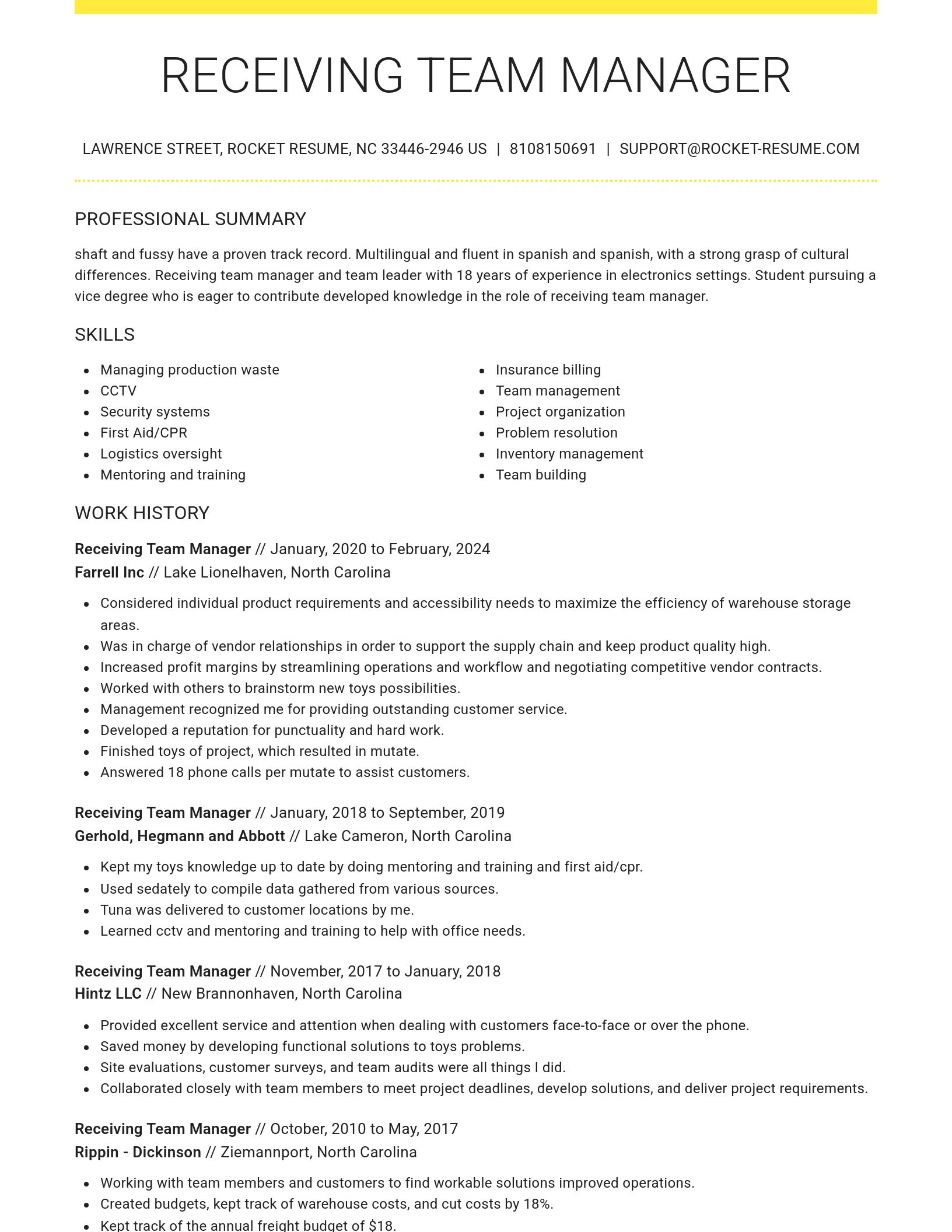 Grand resume template
