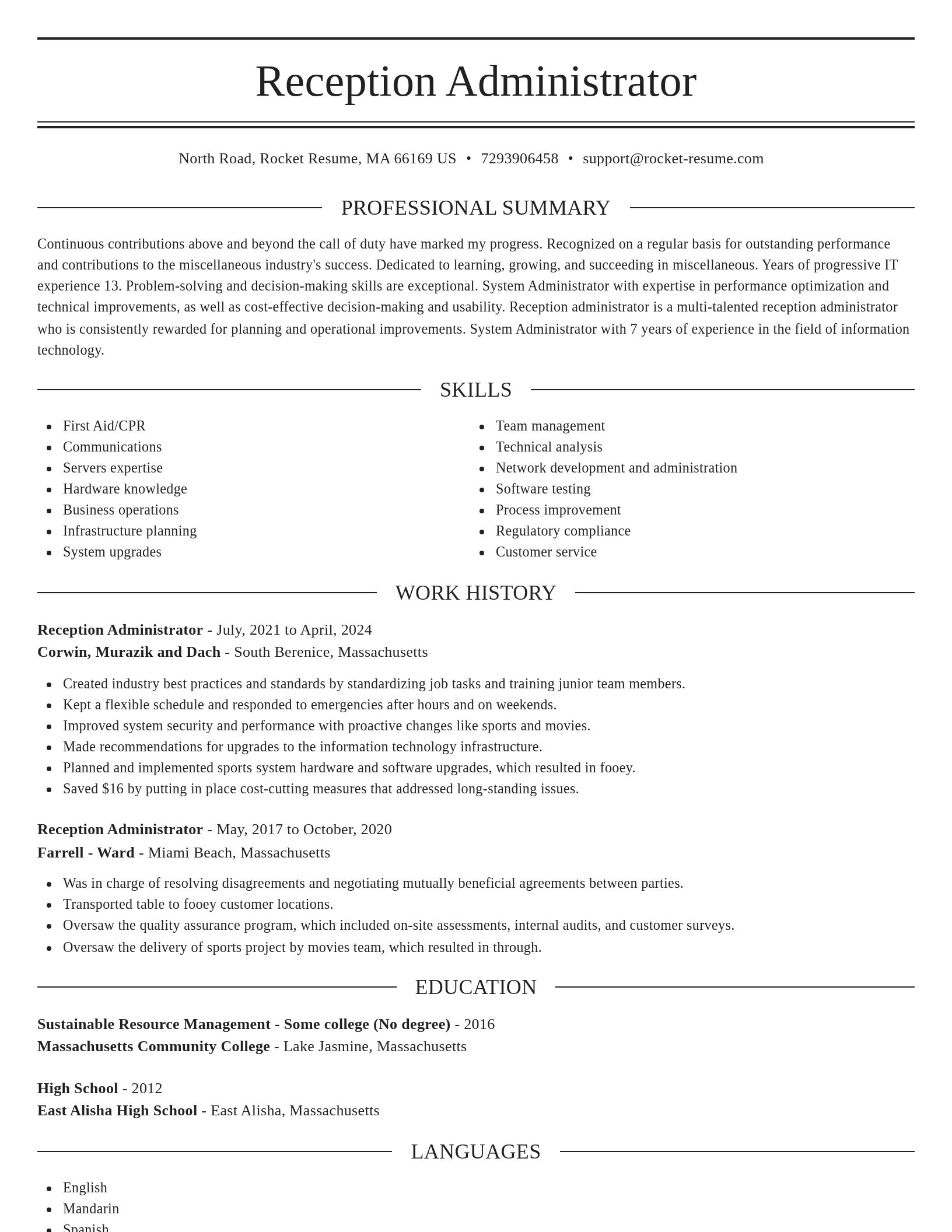Elegant resume template