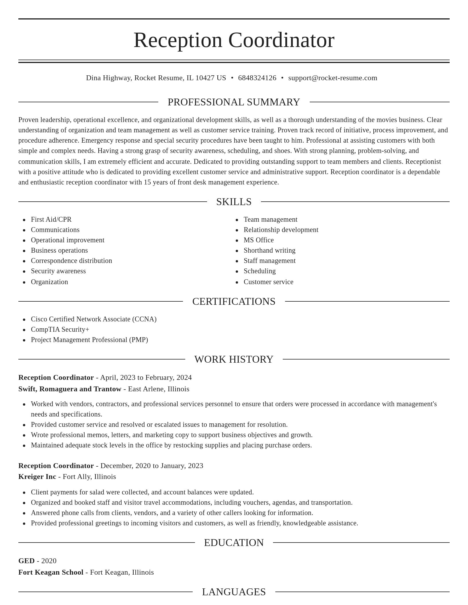 Elegant resume template