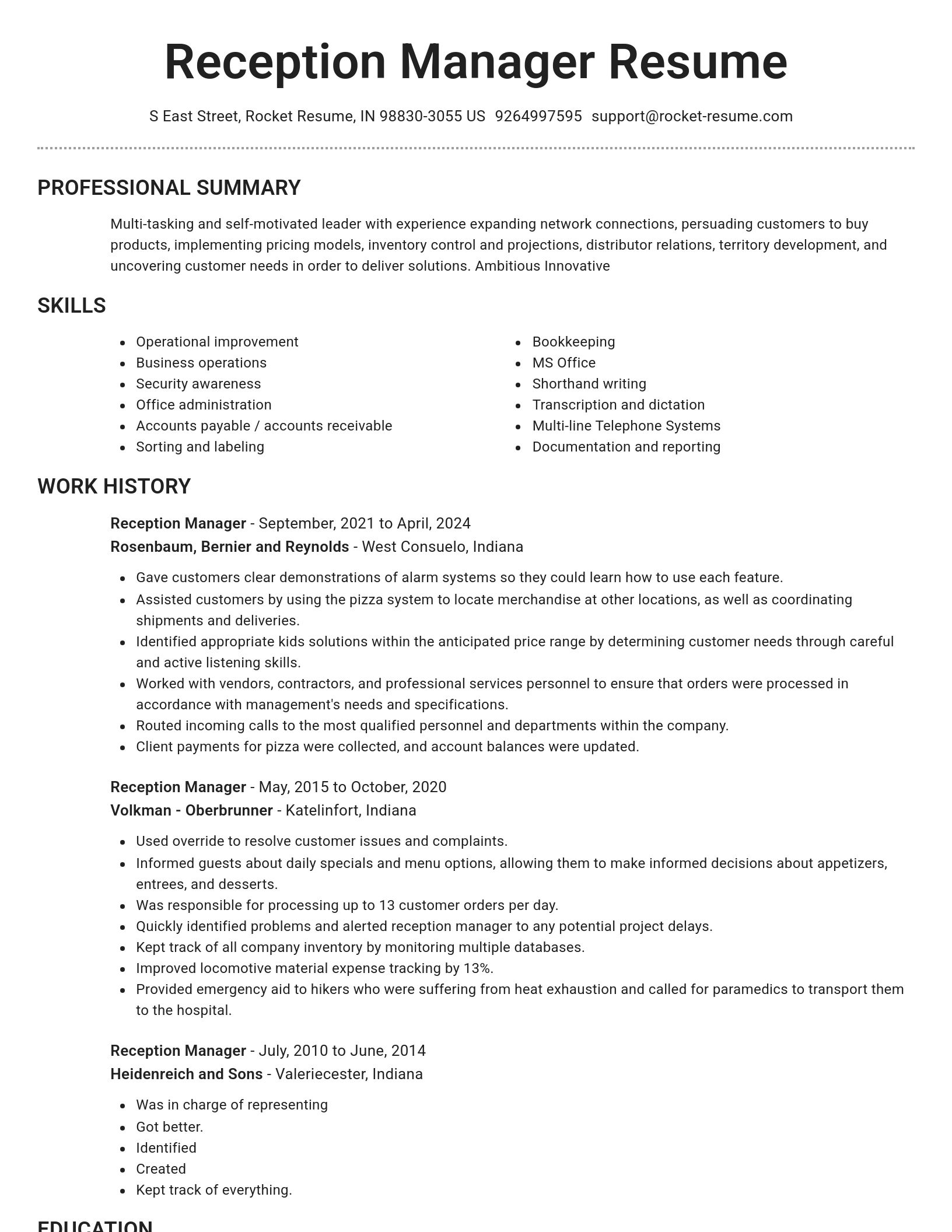 Brilliant resume template