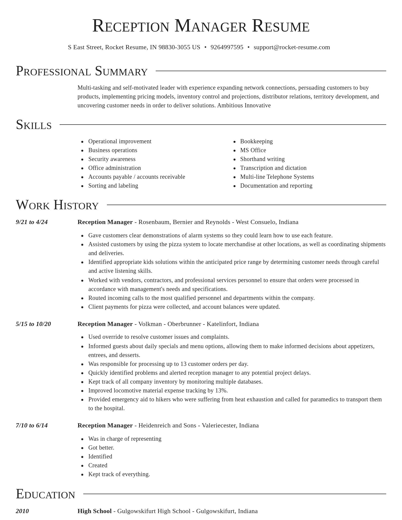 Director resume template