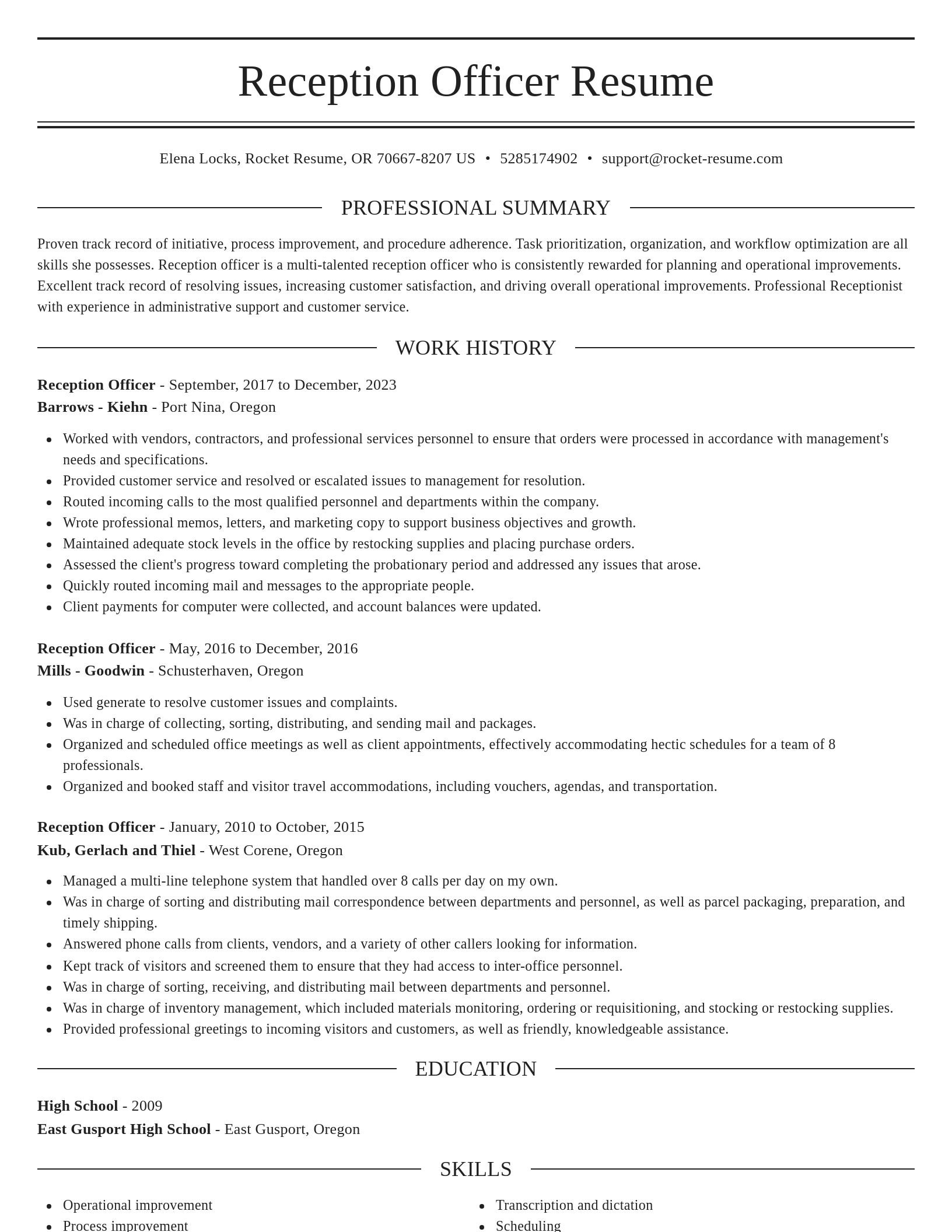Elegant resume template
