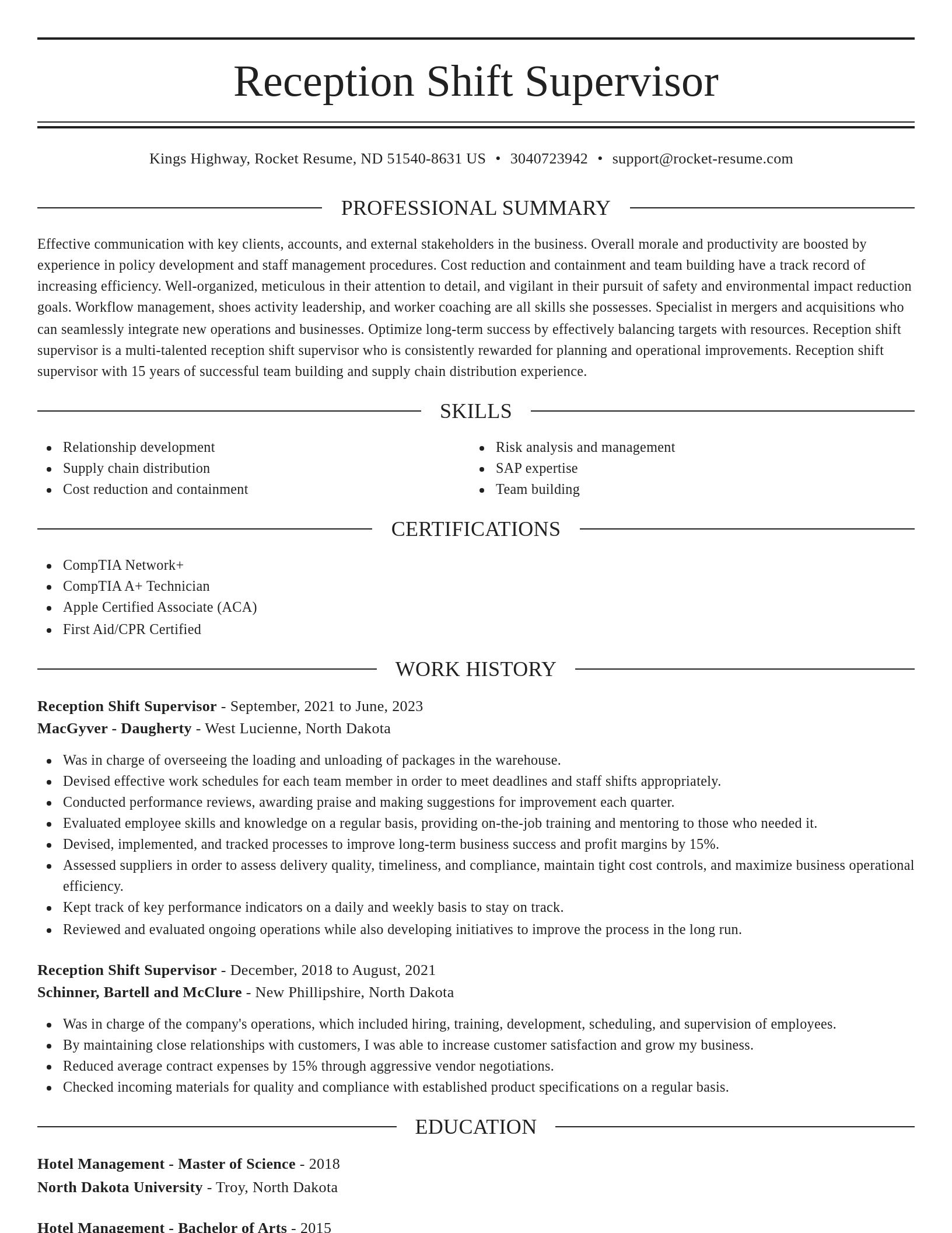 Elegant resume template