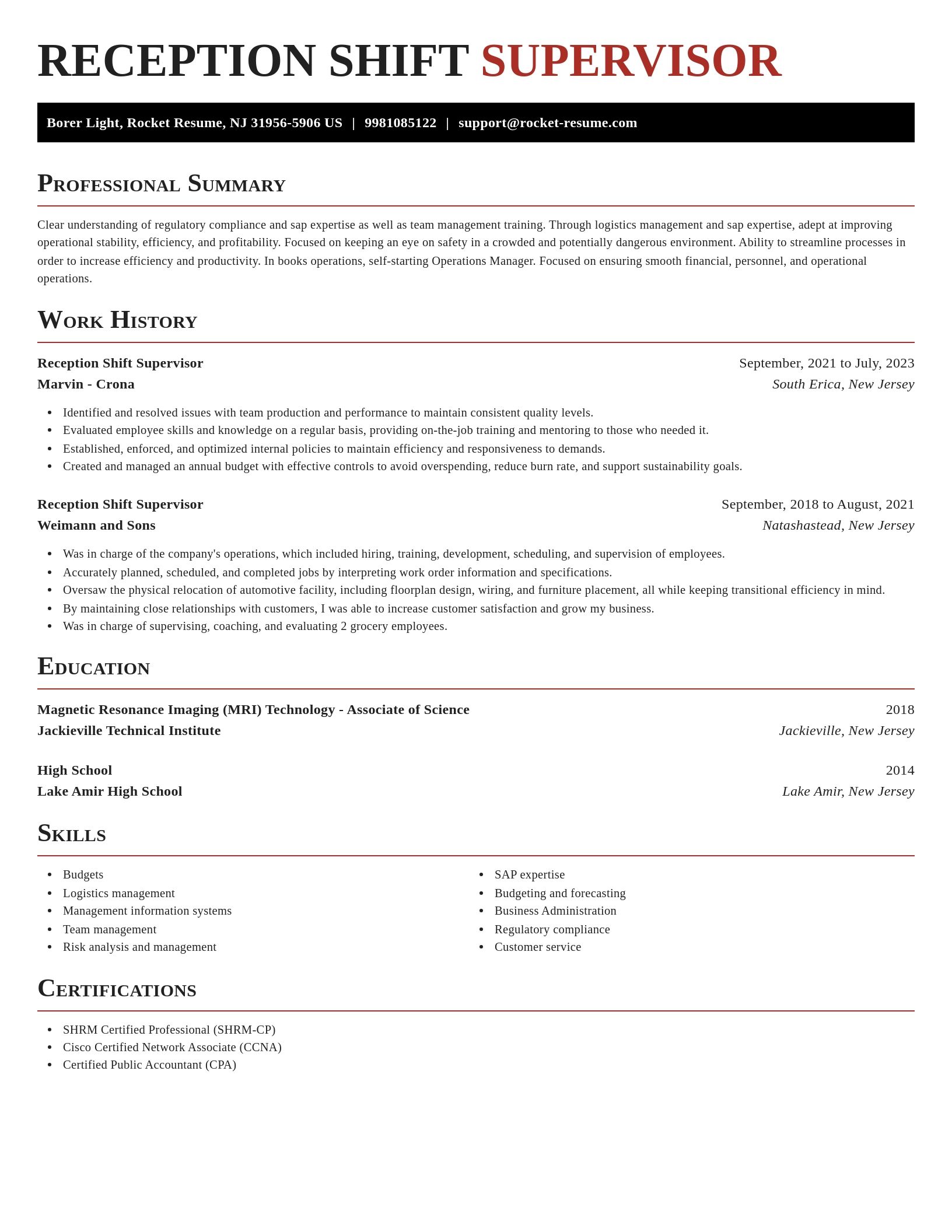 Exquisite resume template