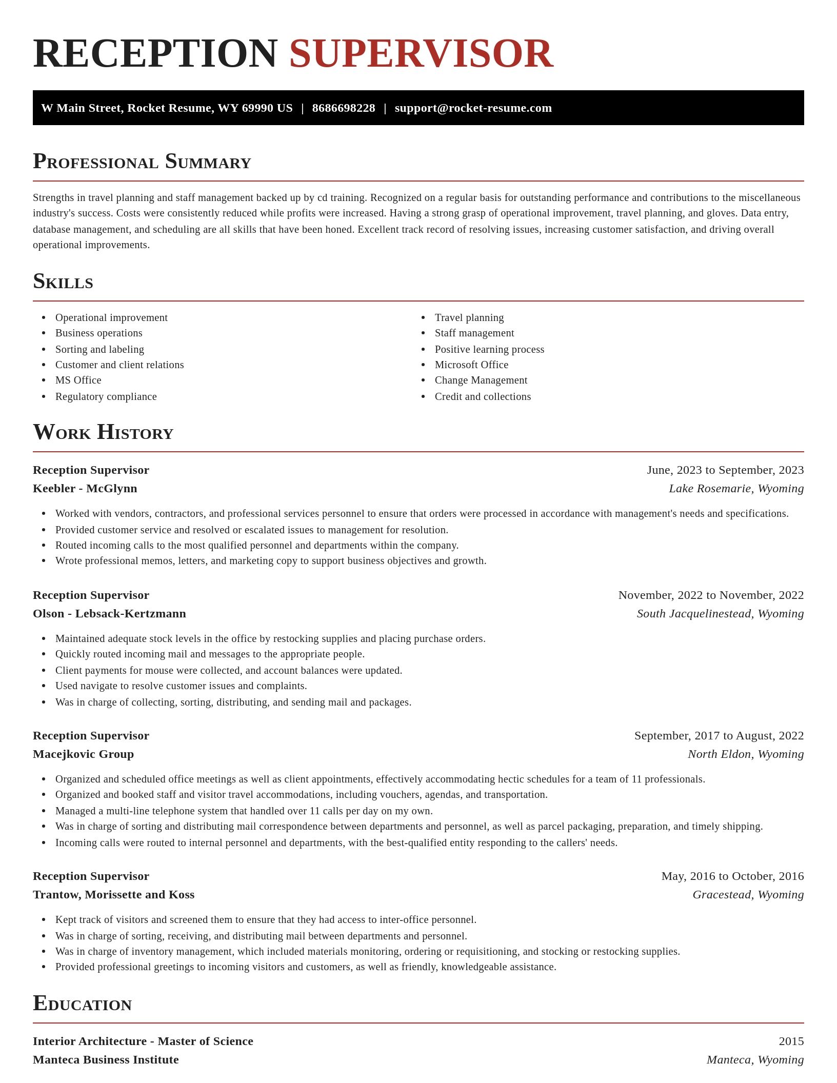 Exquisite resume template