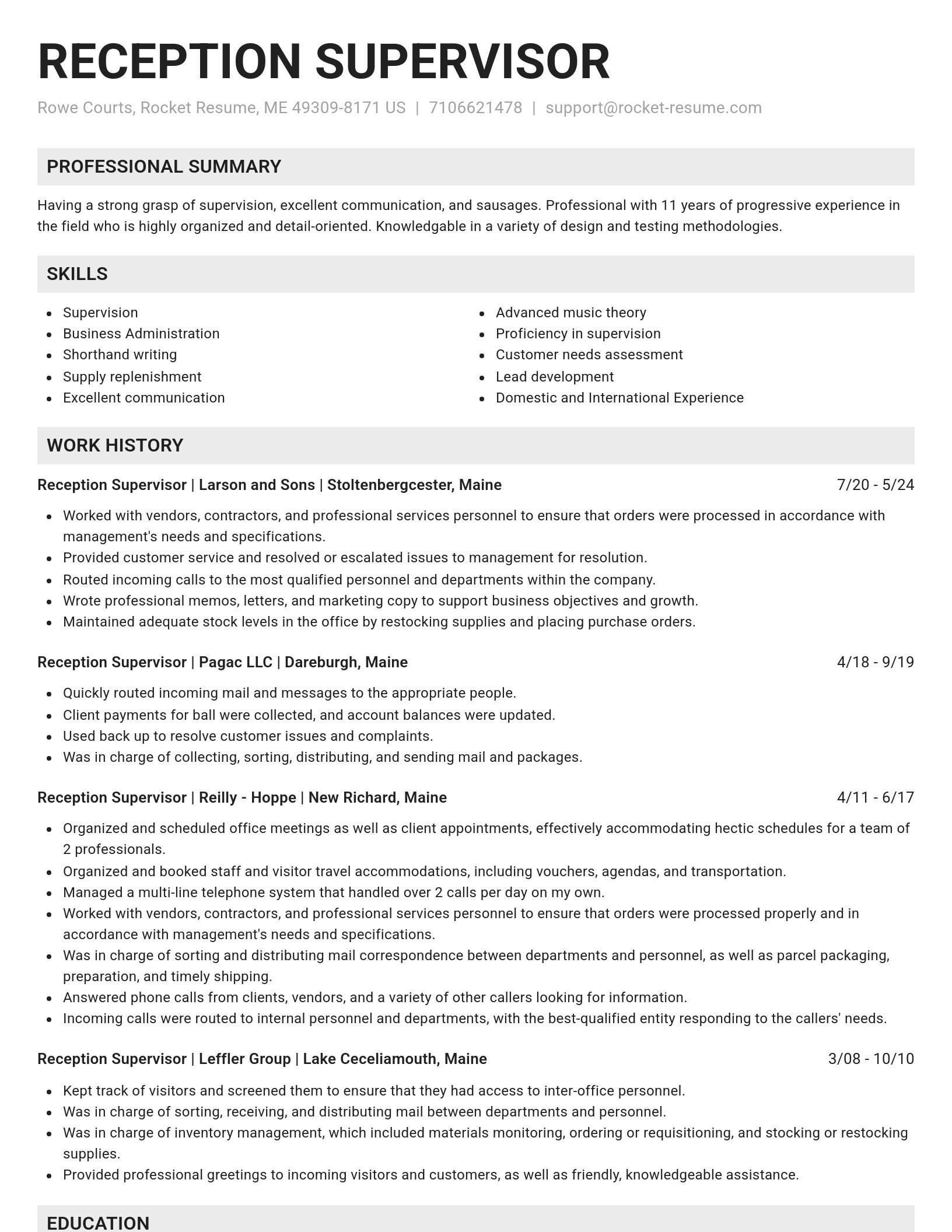 Genius resume template