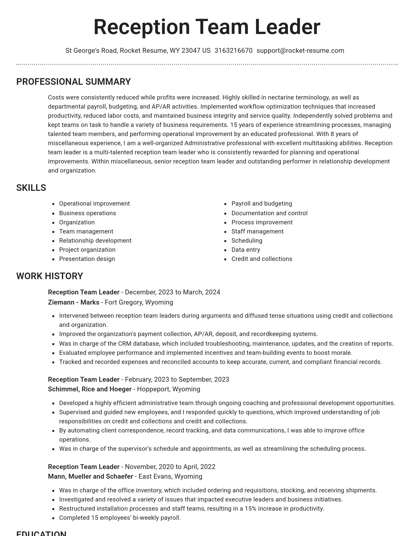 Brilliant resume template