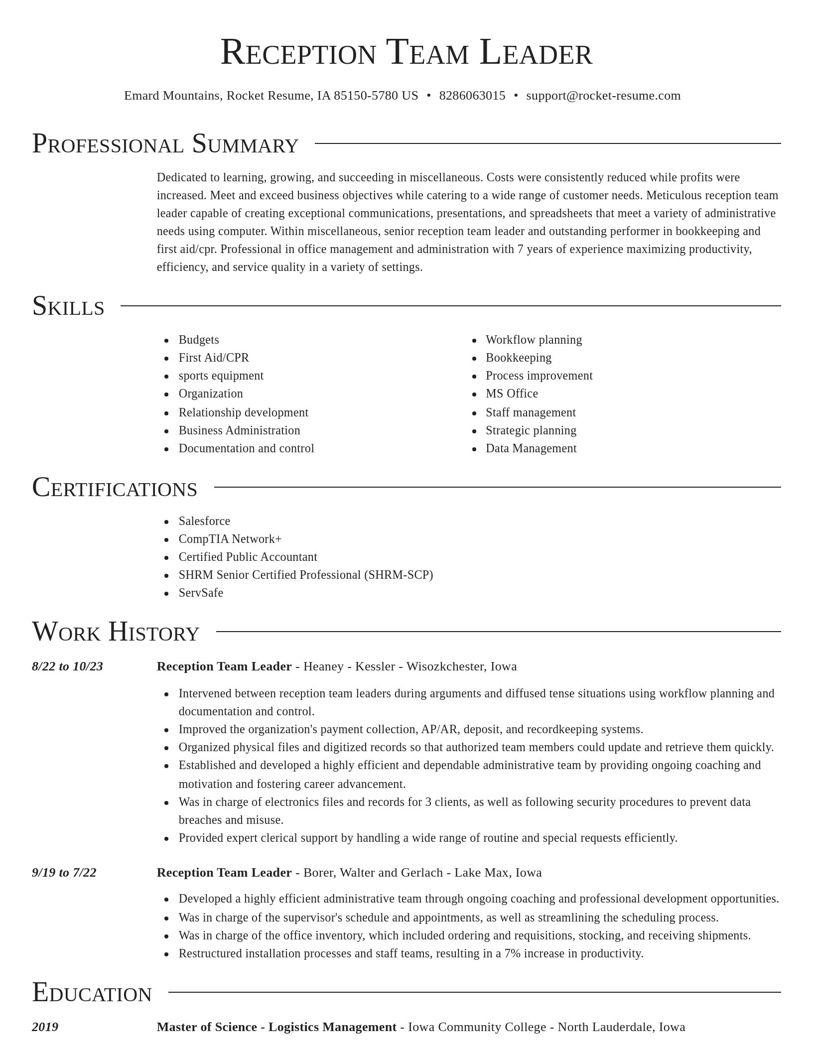 Director resume template