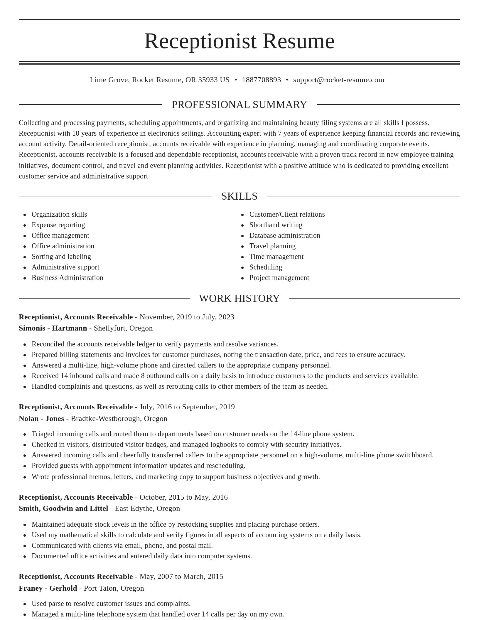 Elegant resume template