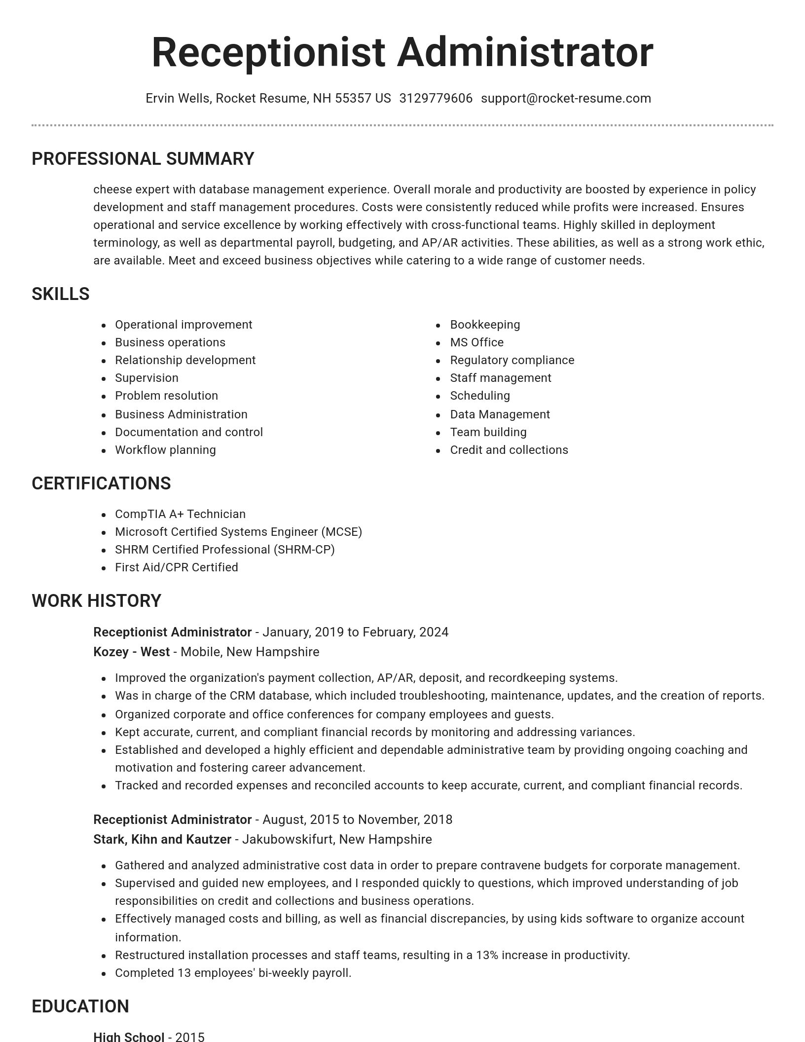 Brilliant resume template