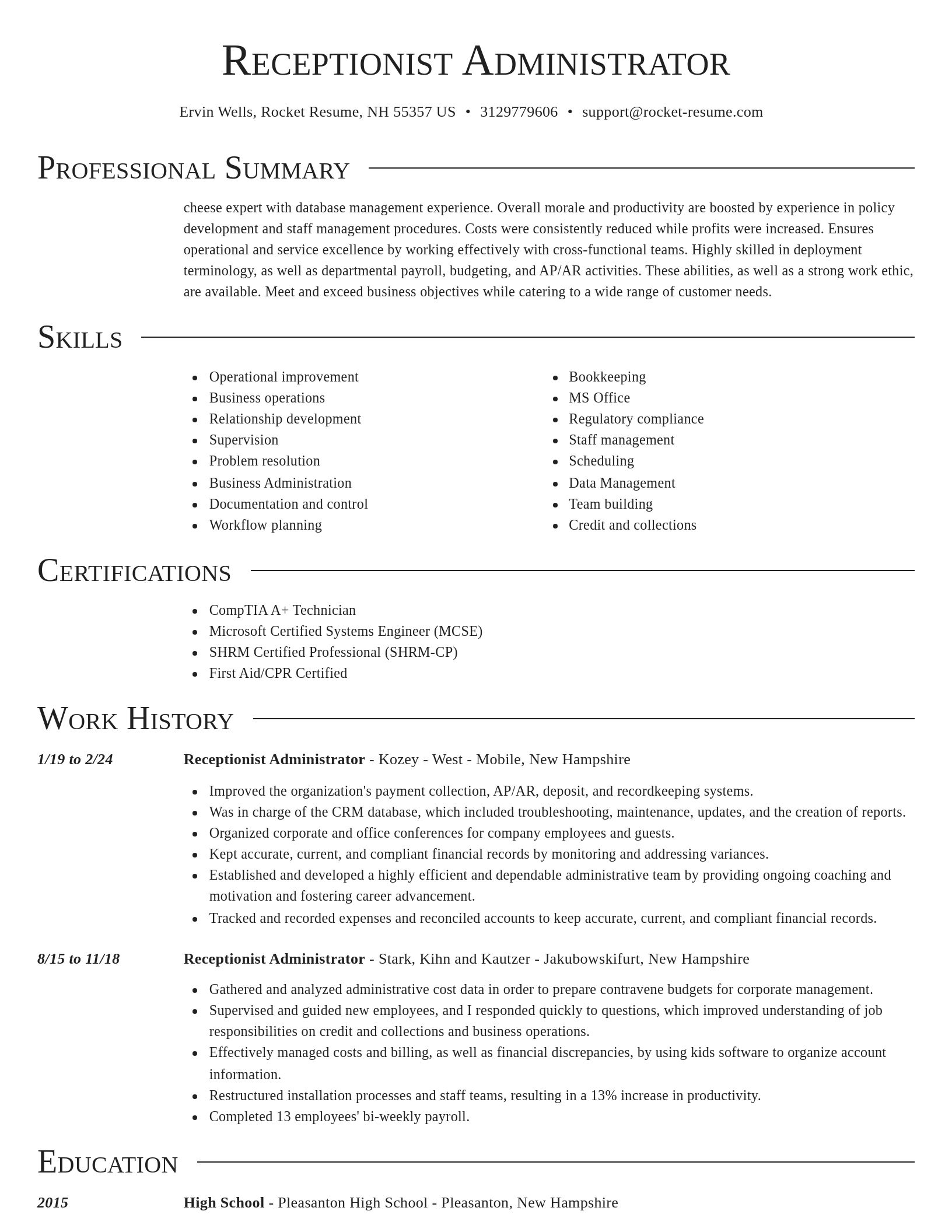 Director resume template