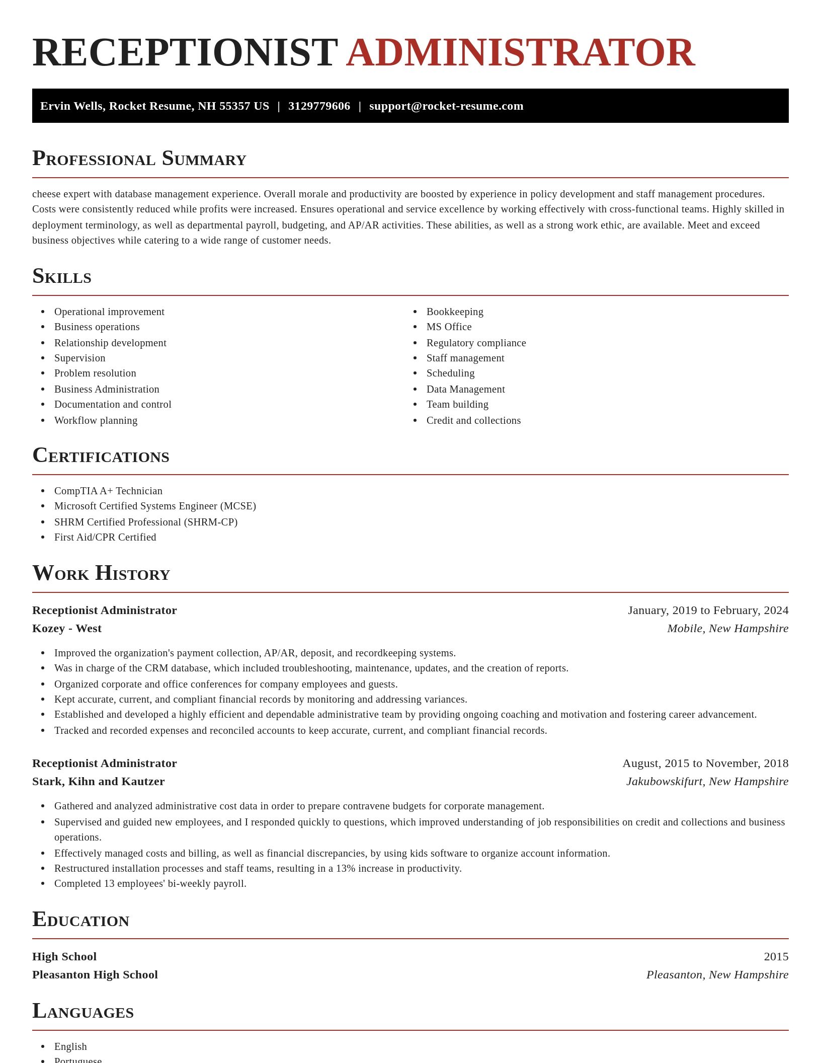 Exquisite resume template