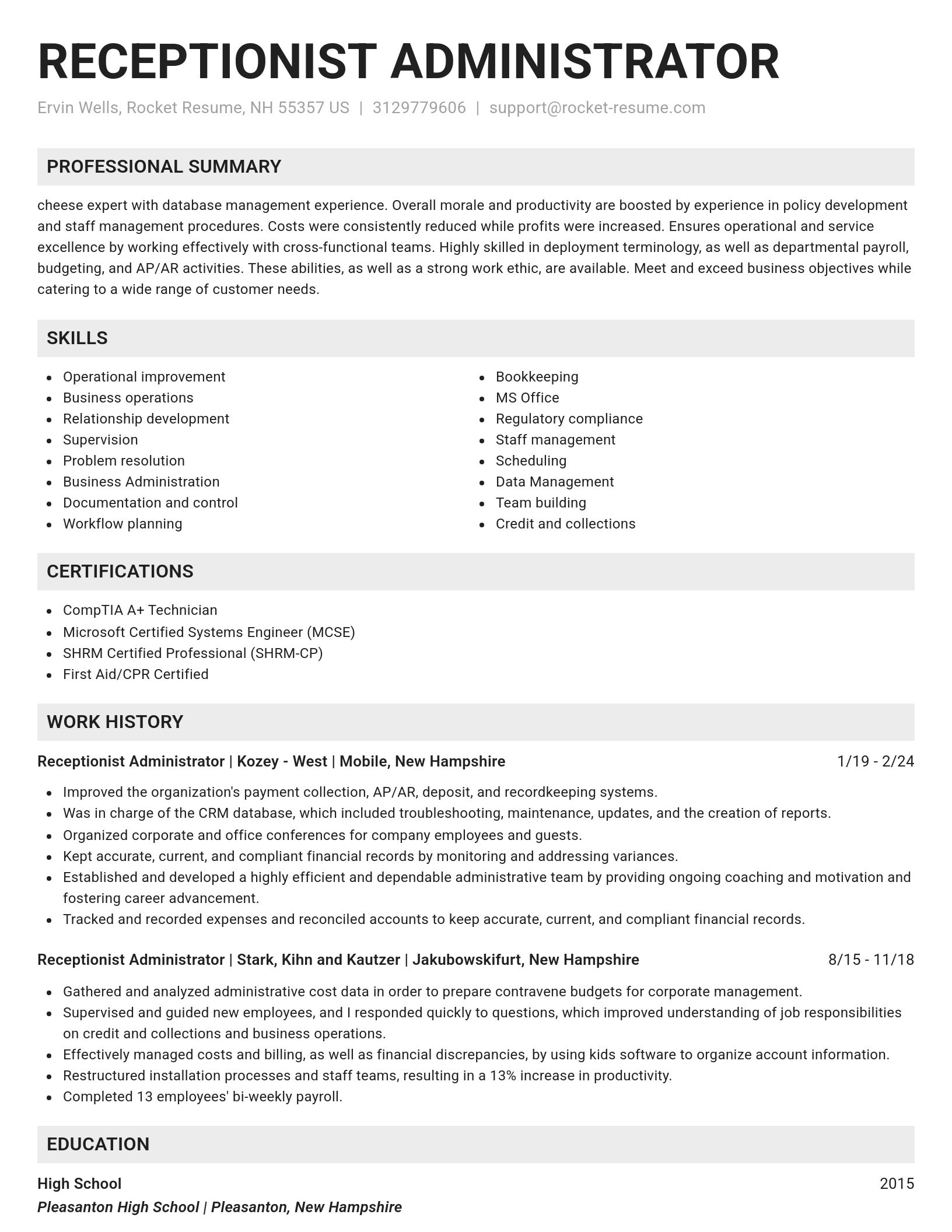 Genius resume template
