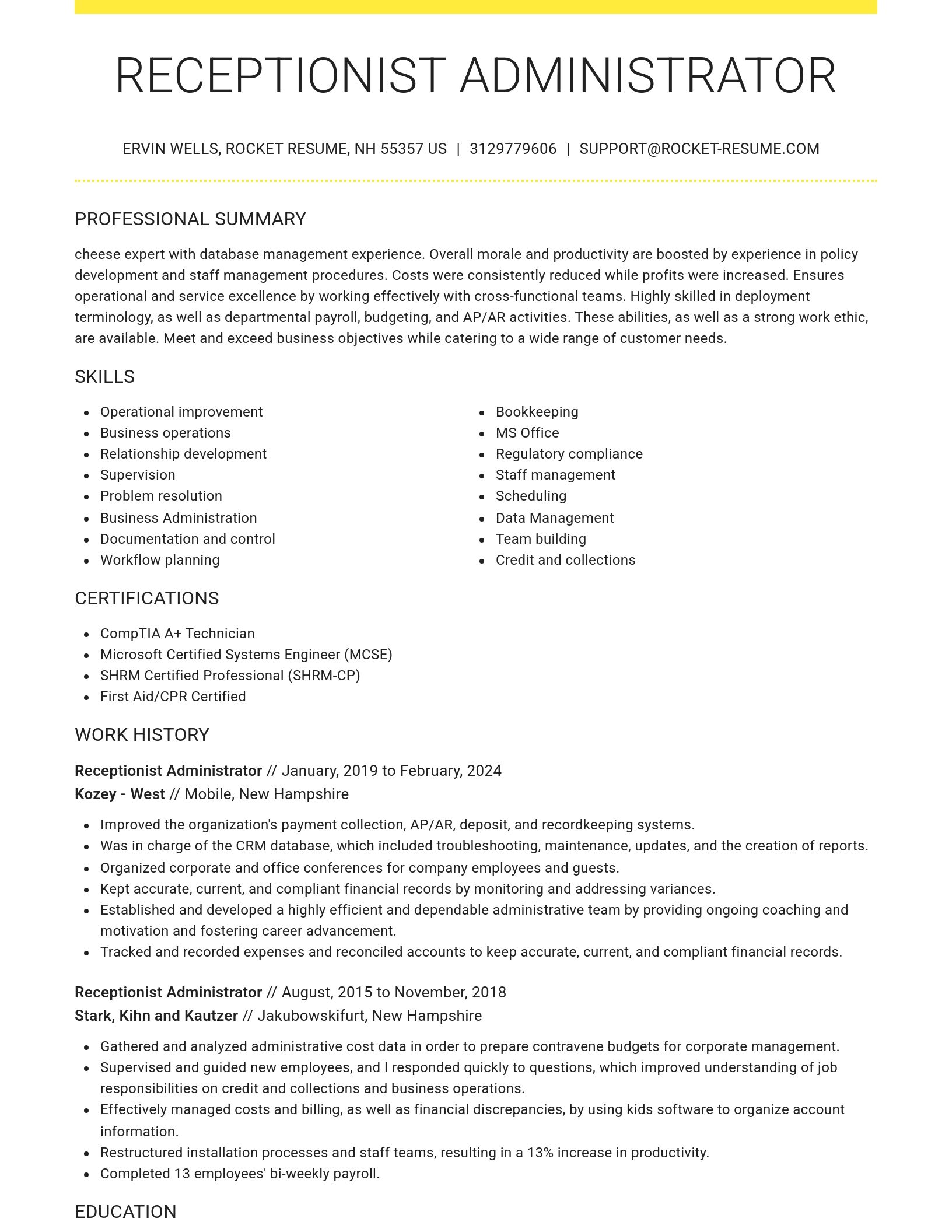Grand resume template