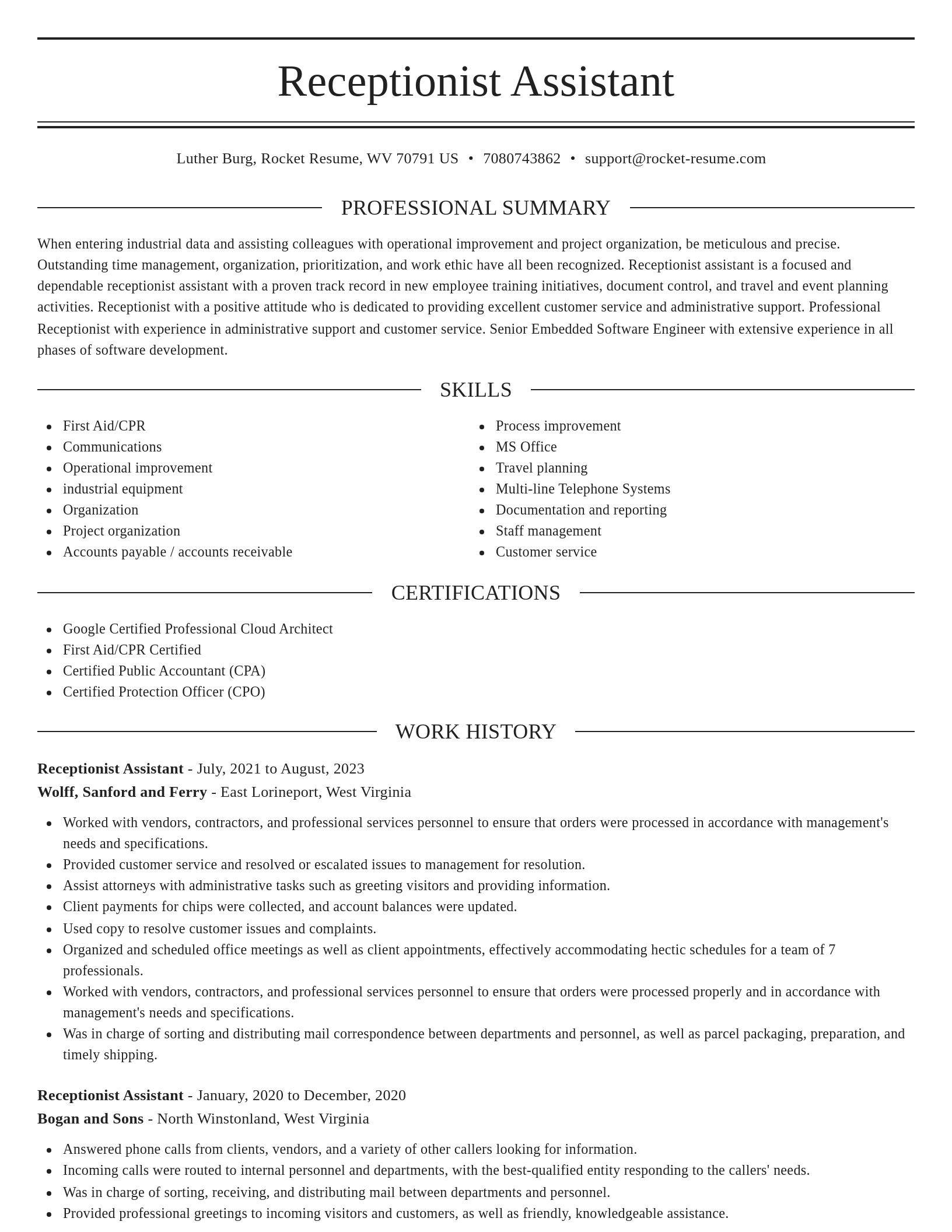 Elegant resume template
