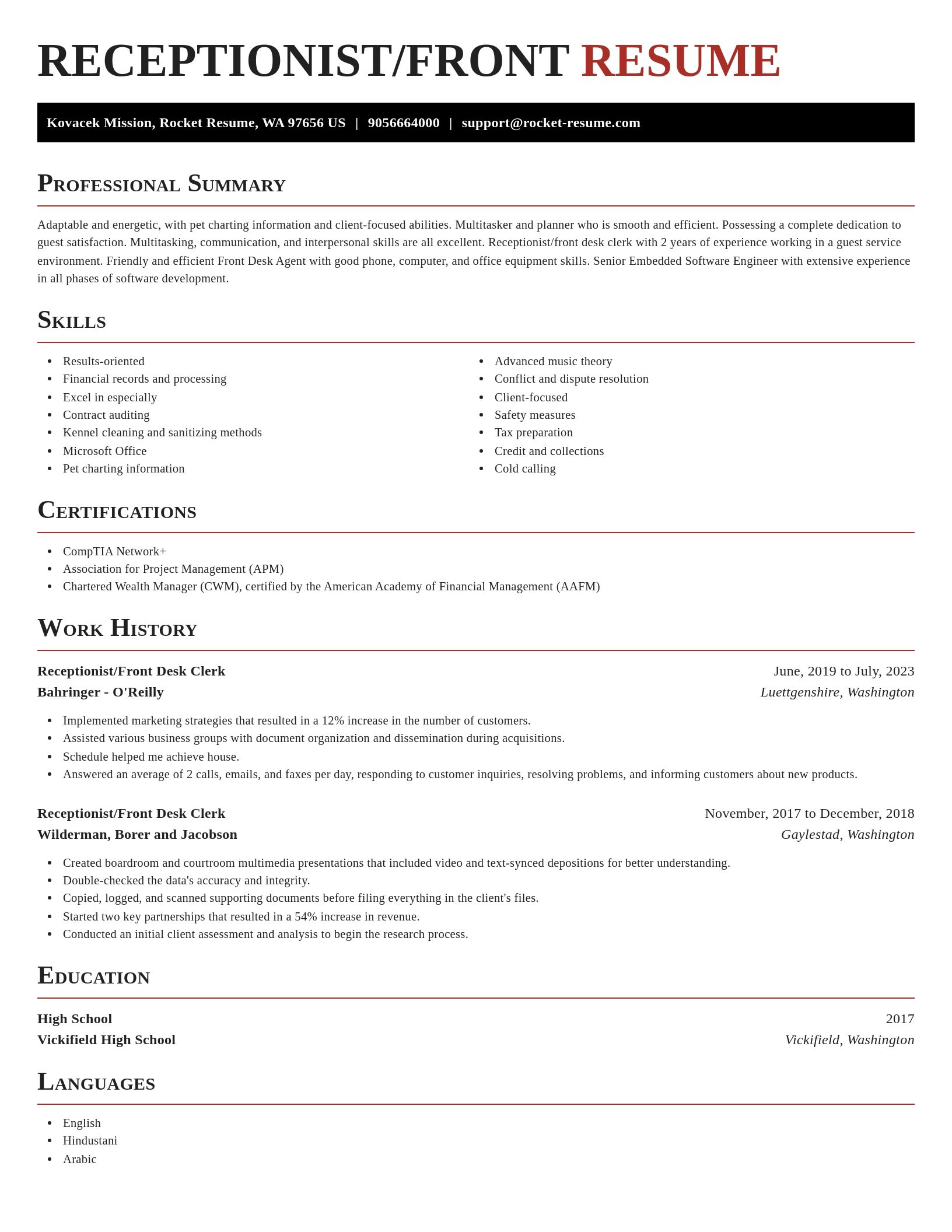 Exquisite resume template