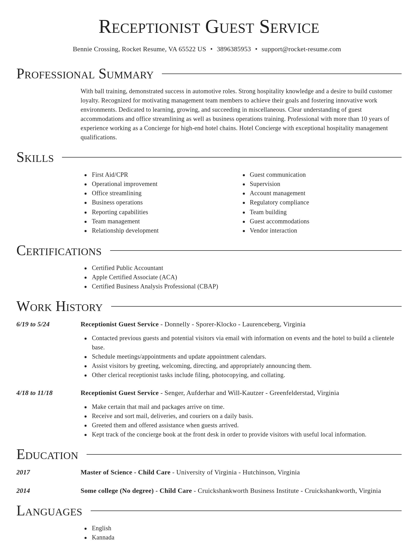 Director resume template