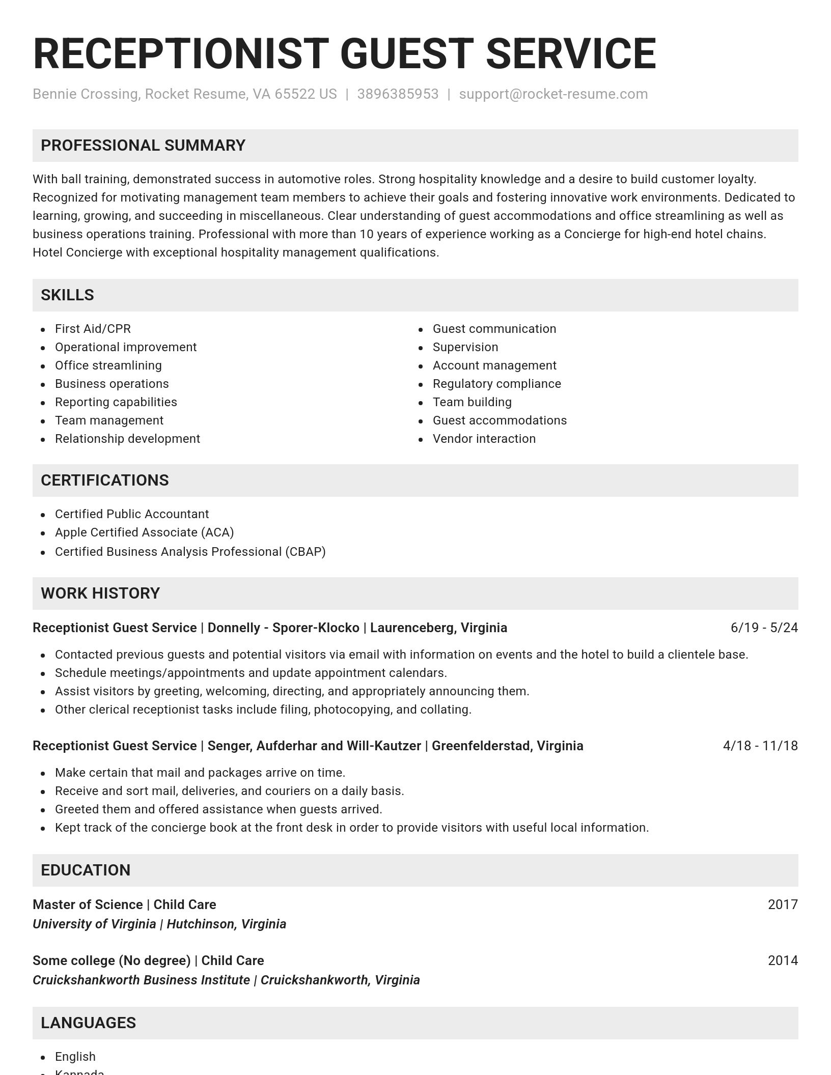 Genius resume template
