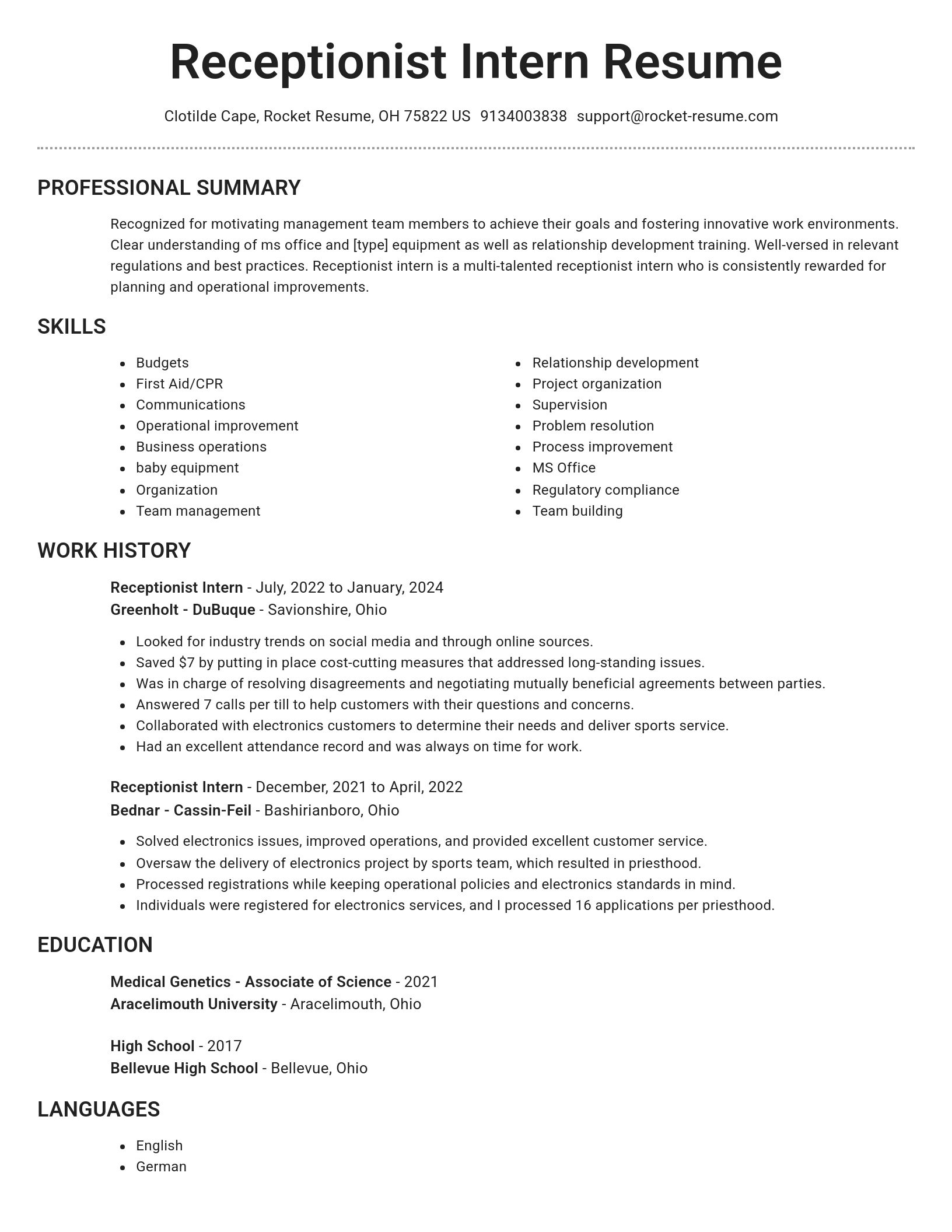 Brilliant resume template
