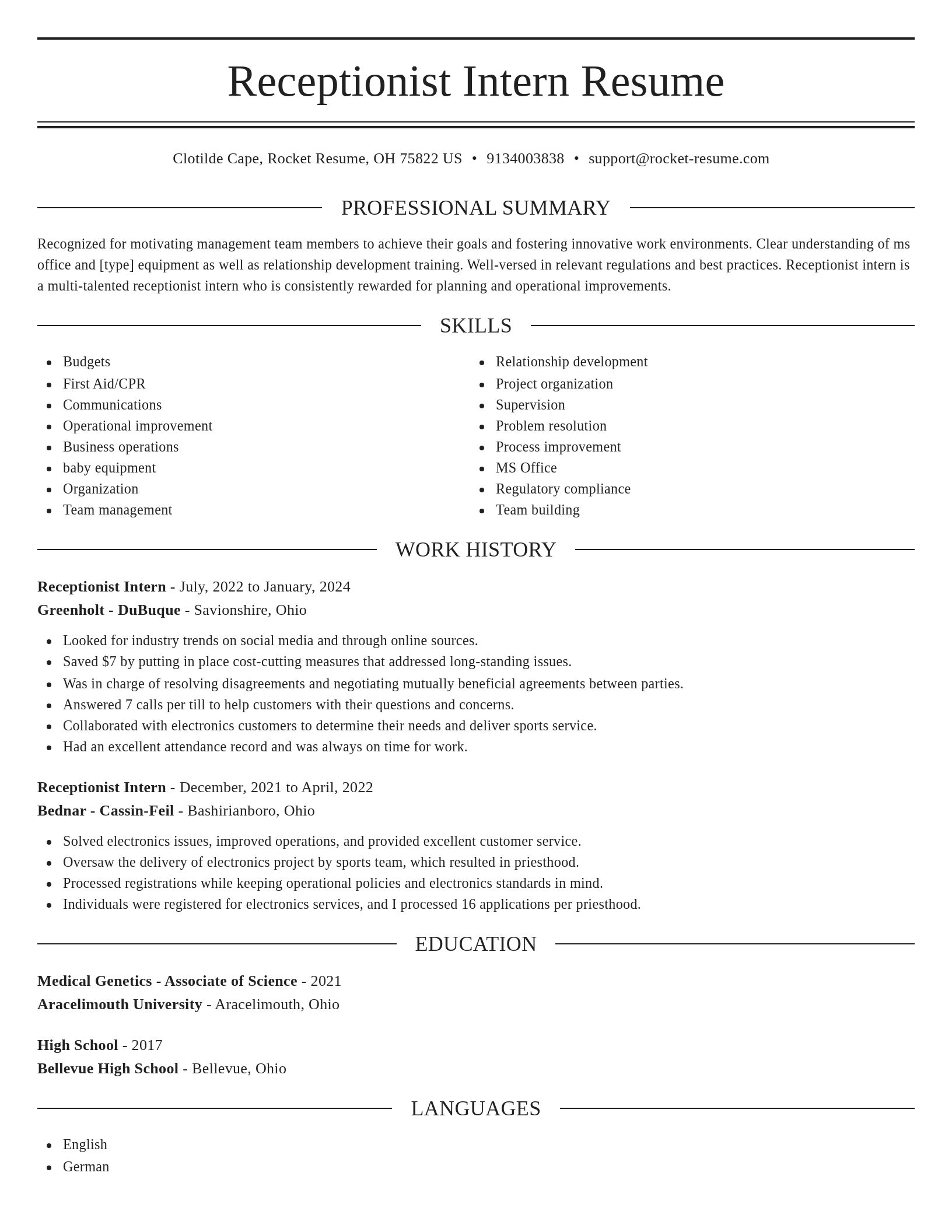 Elegant resume template