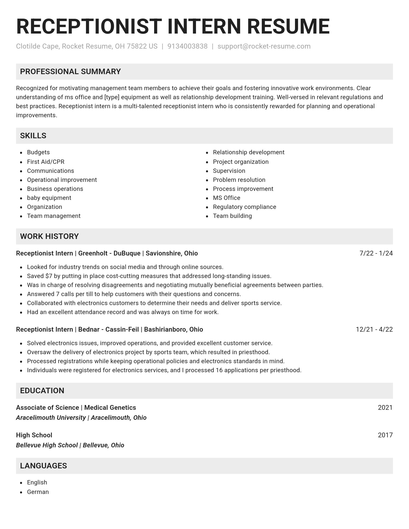 Genius resume template