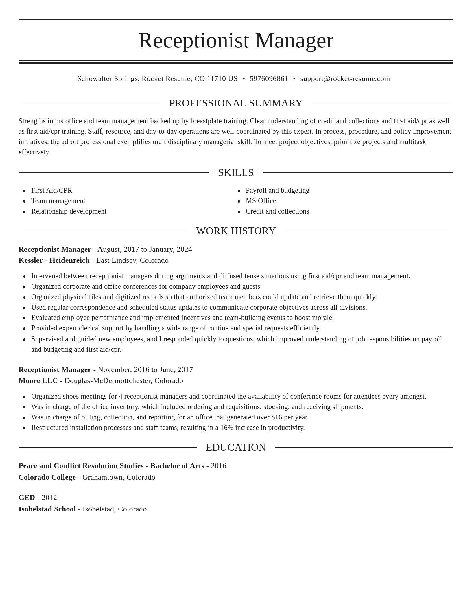 Elegant resume template