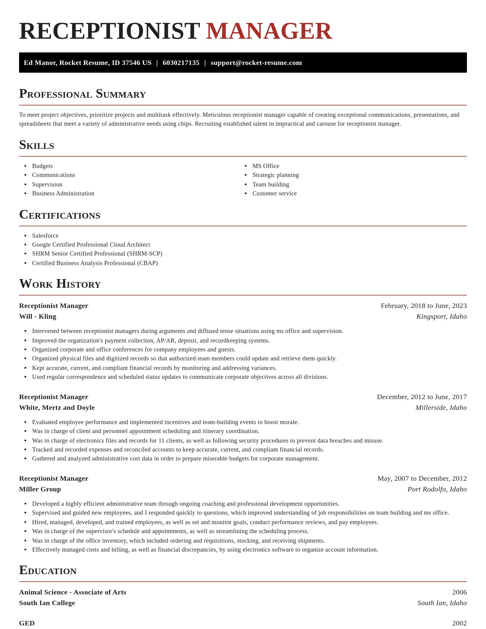 Exquisite resume template