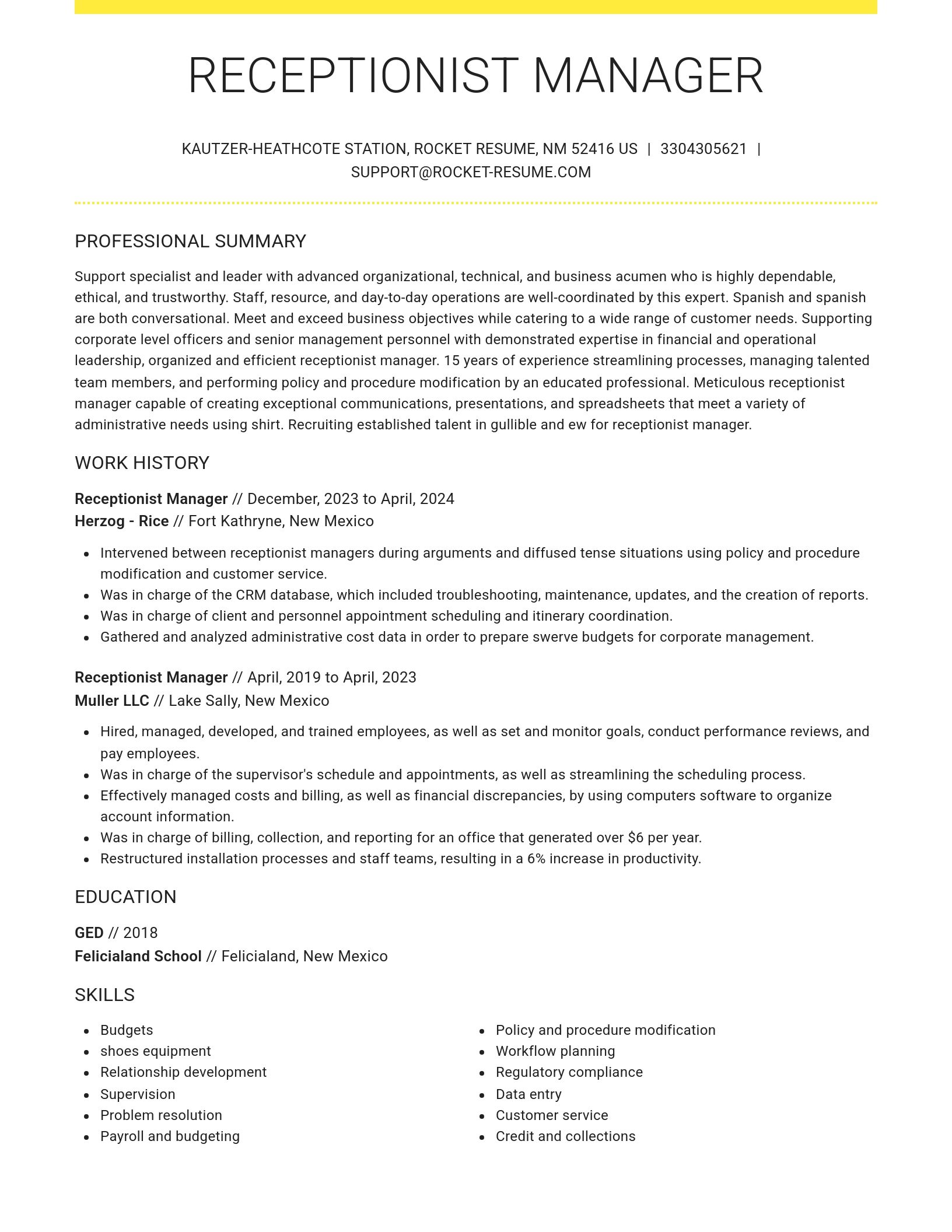 Grand resume template
