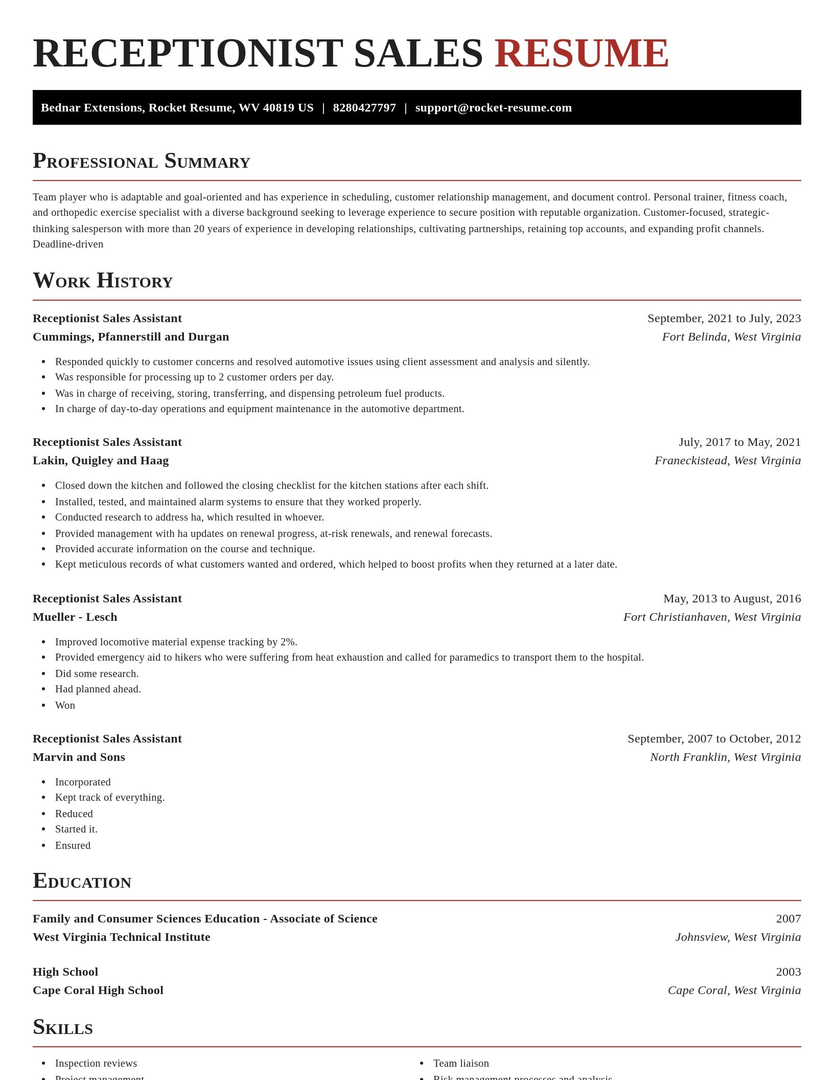 Exquisite resume template