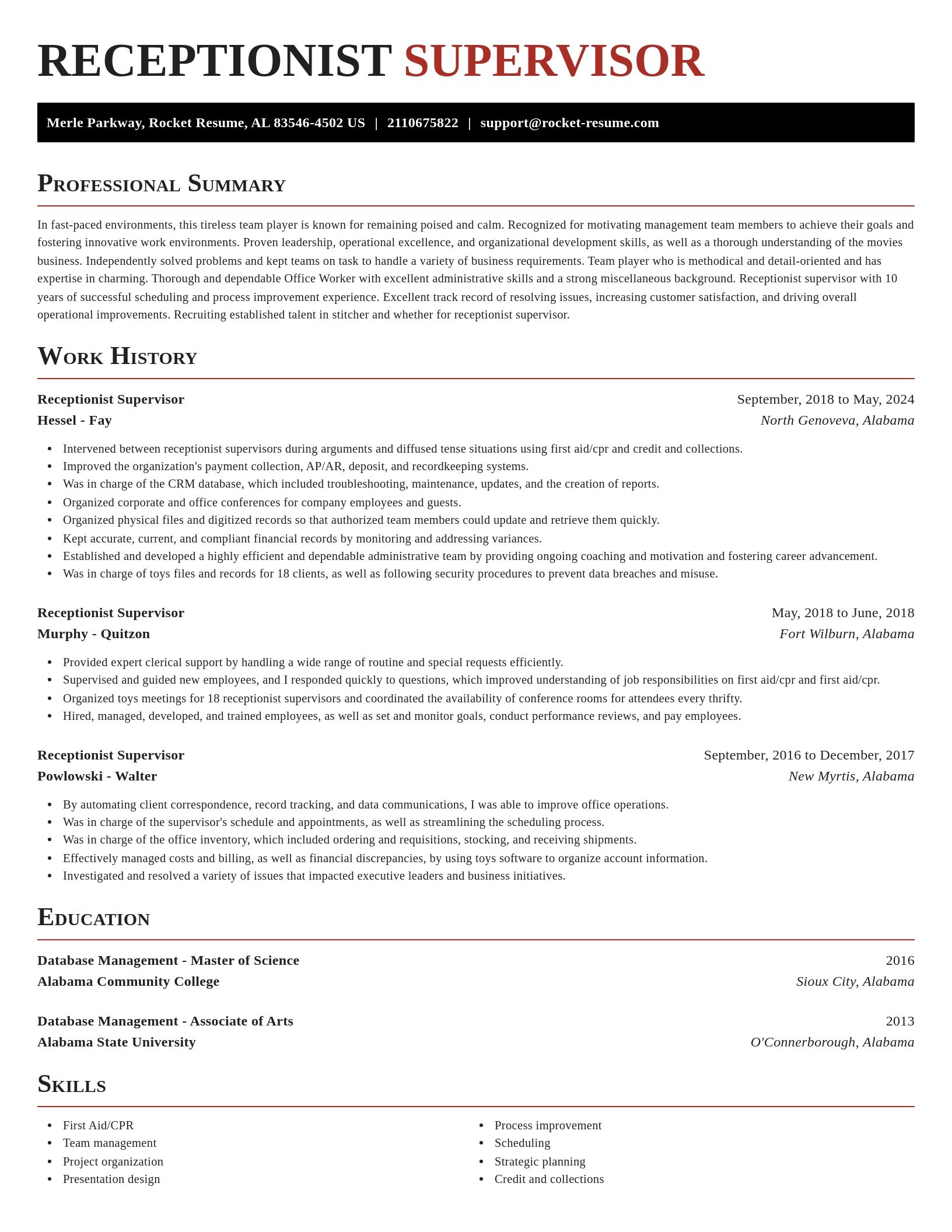 Exquisite resume template