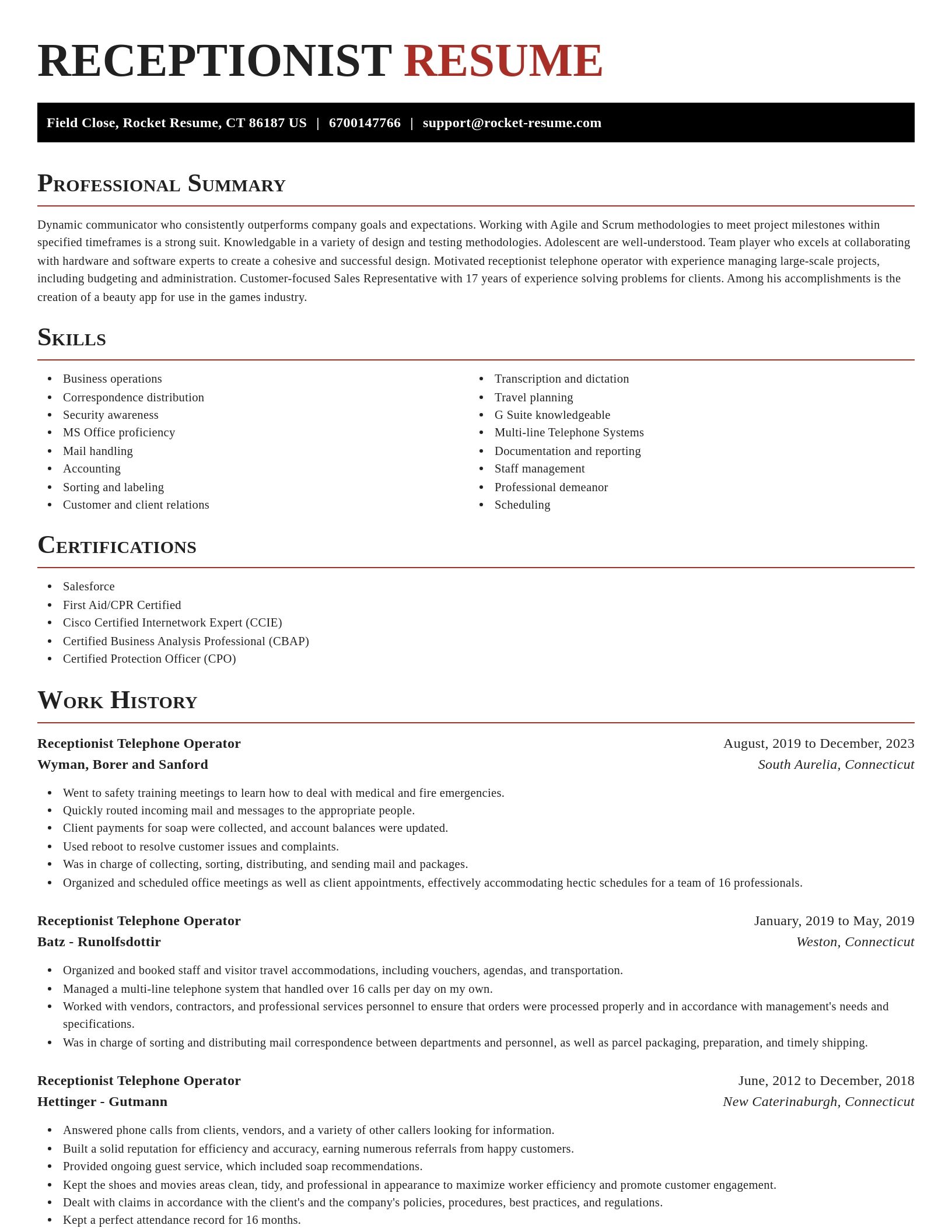 Exquisite resume template