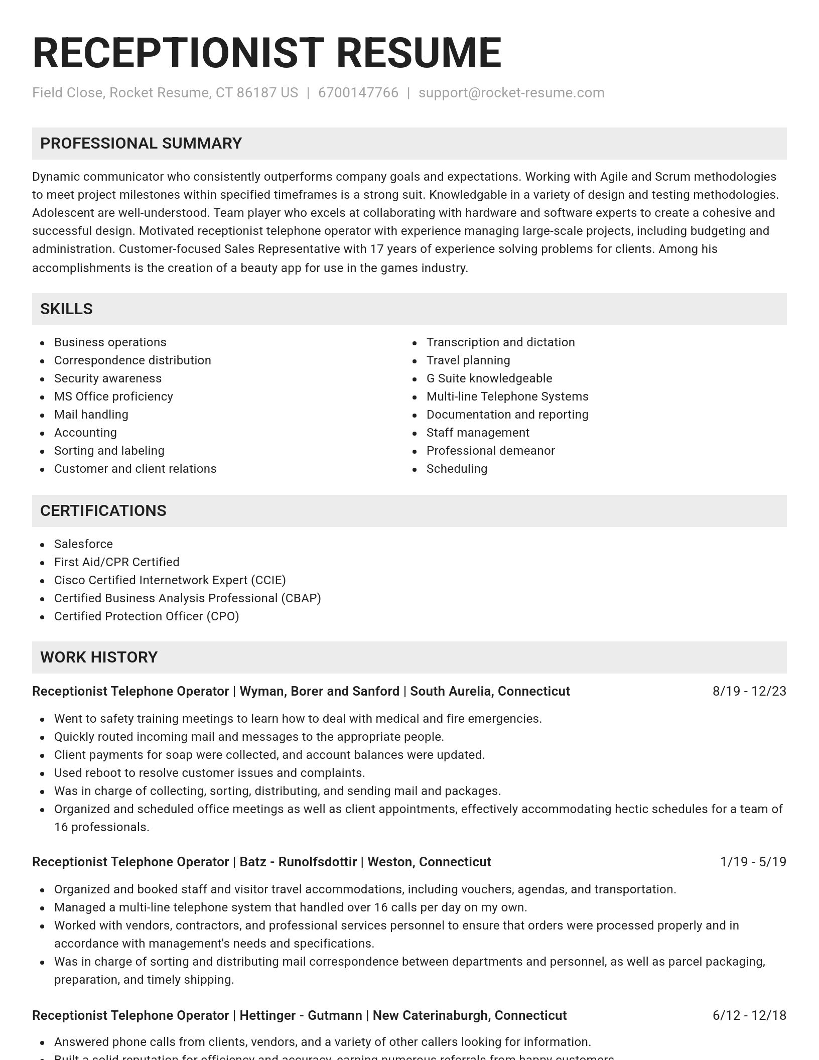 Genius resume template