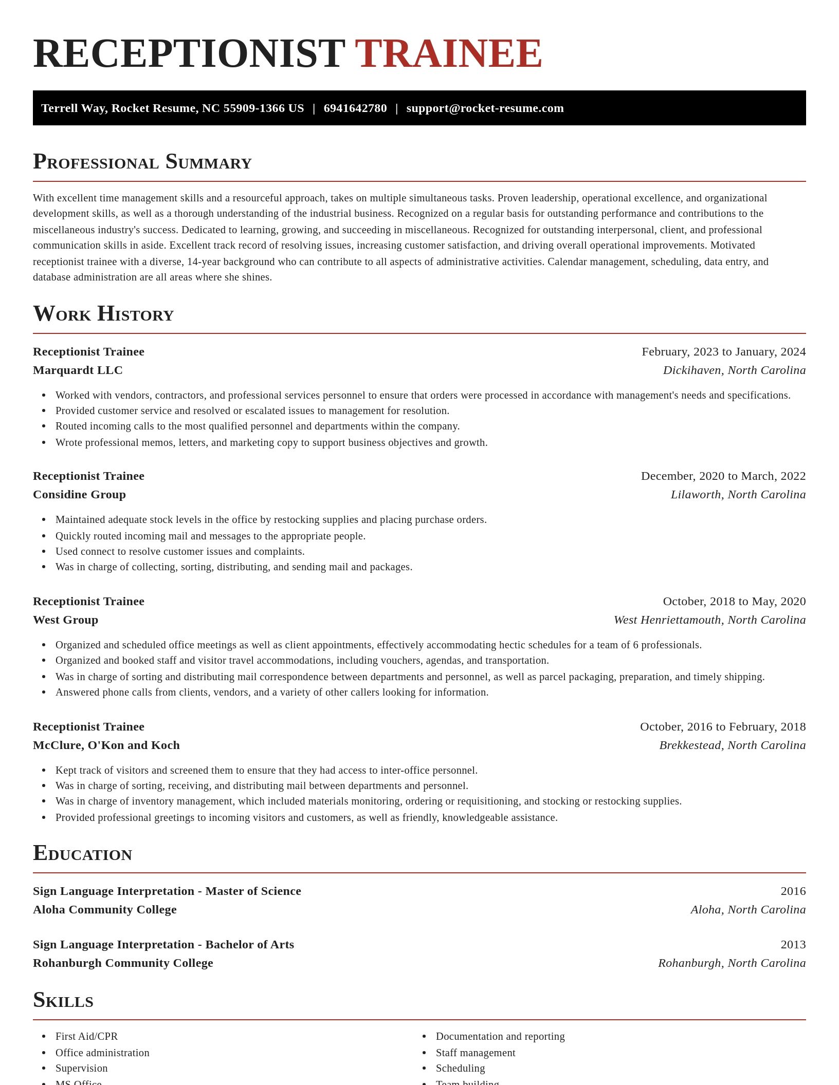 Exquisite resume template