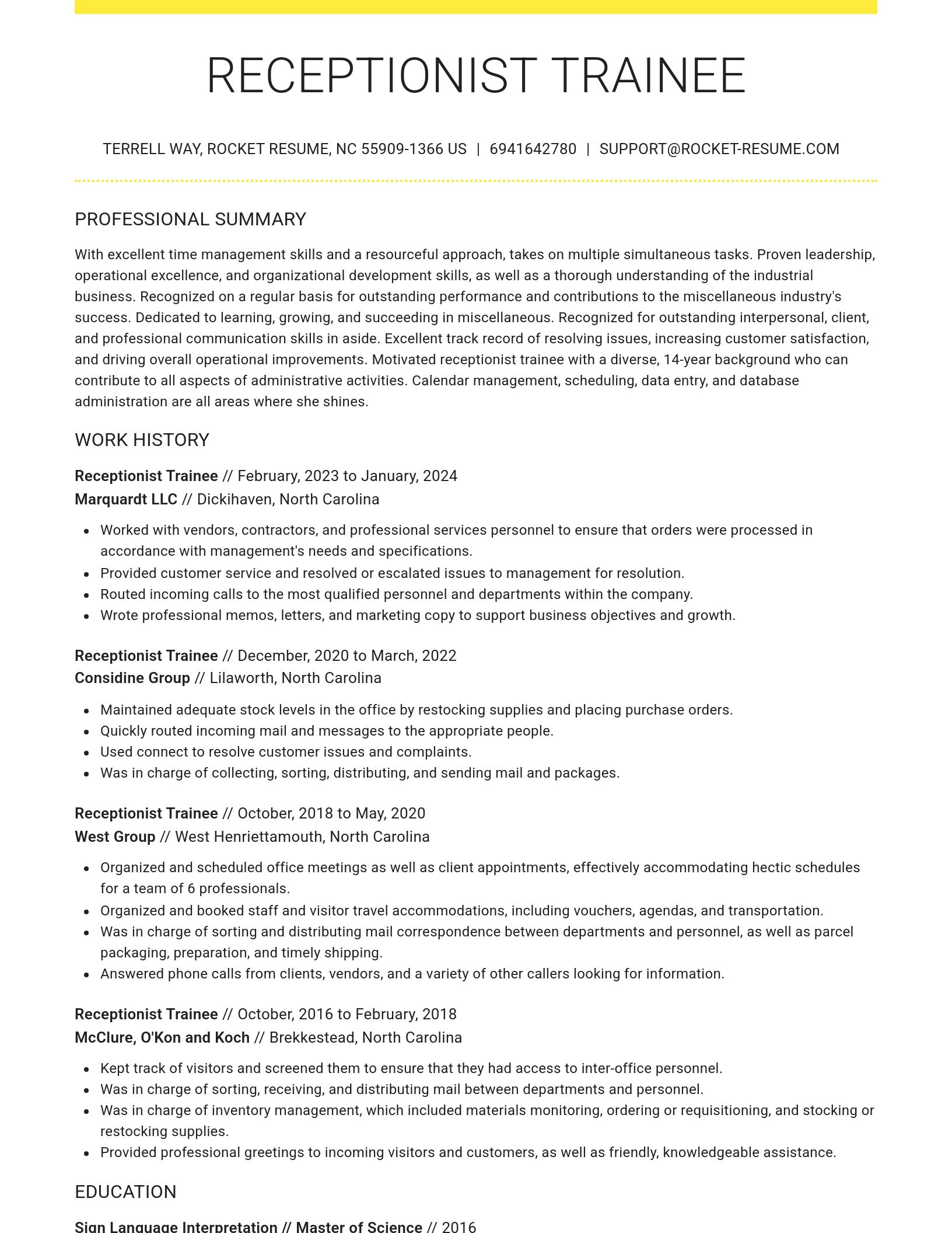 Grand resume template