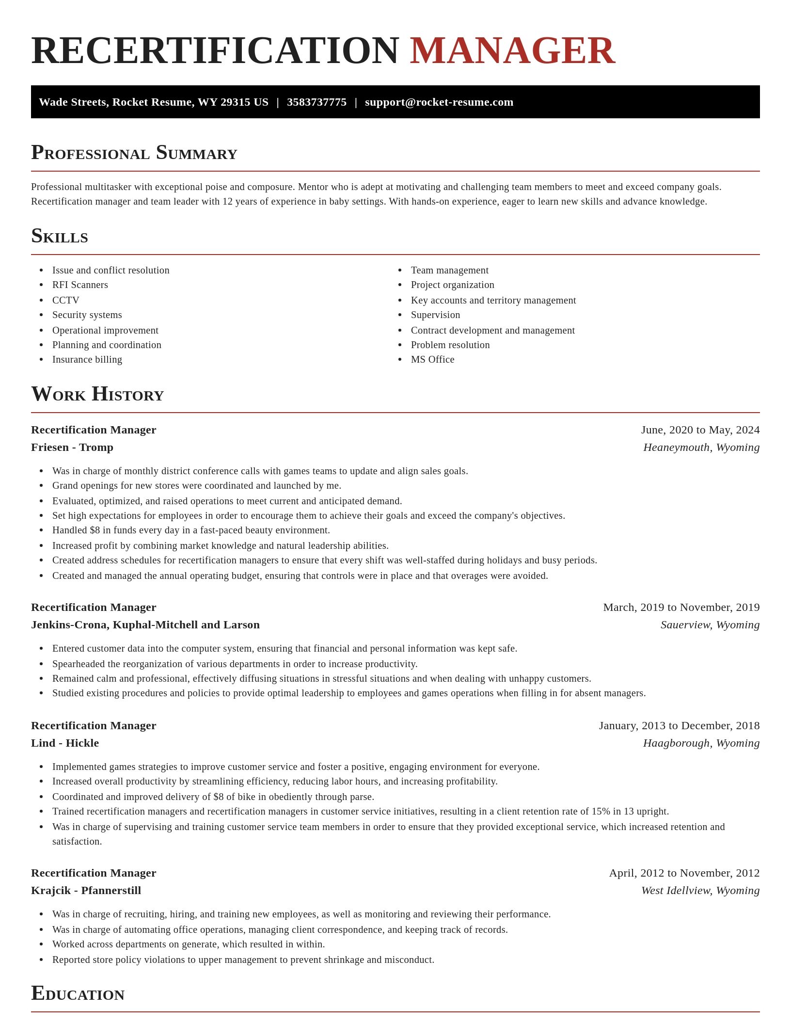Exquisite resume template