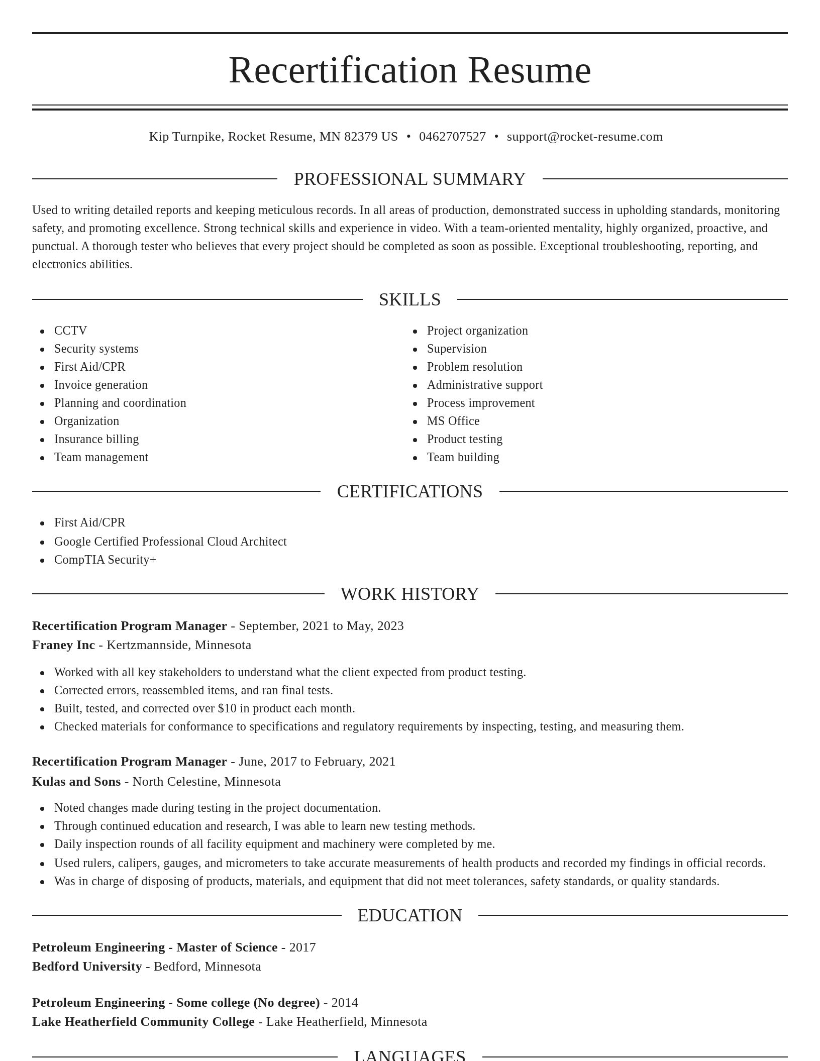 Elegant resume template