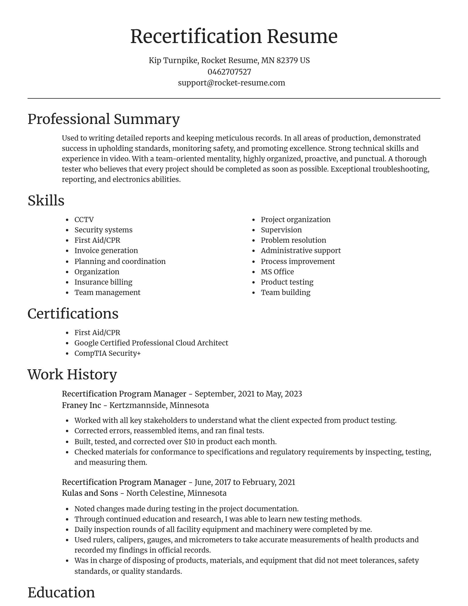 Focal Point resume template